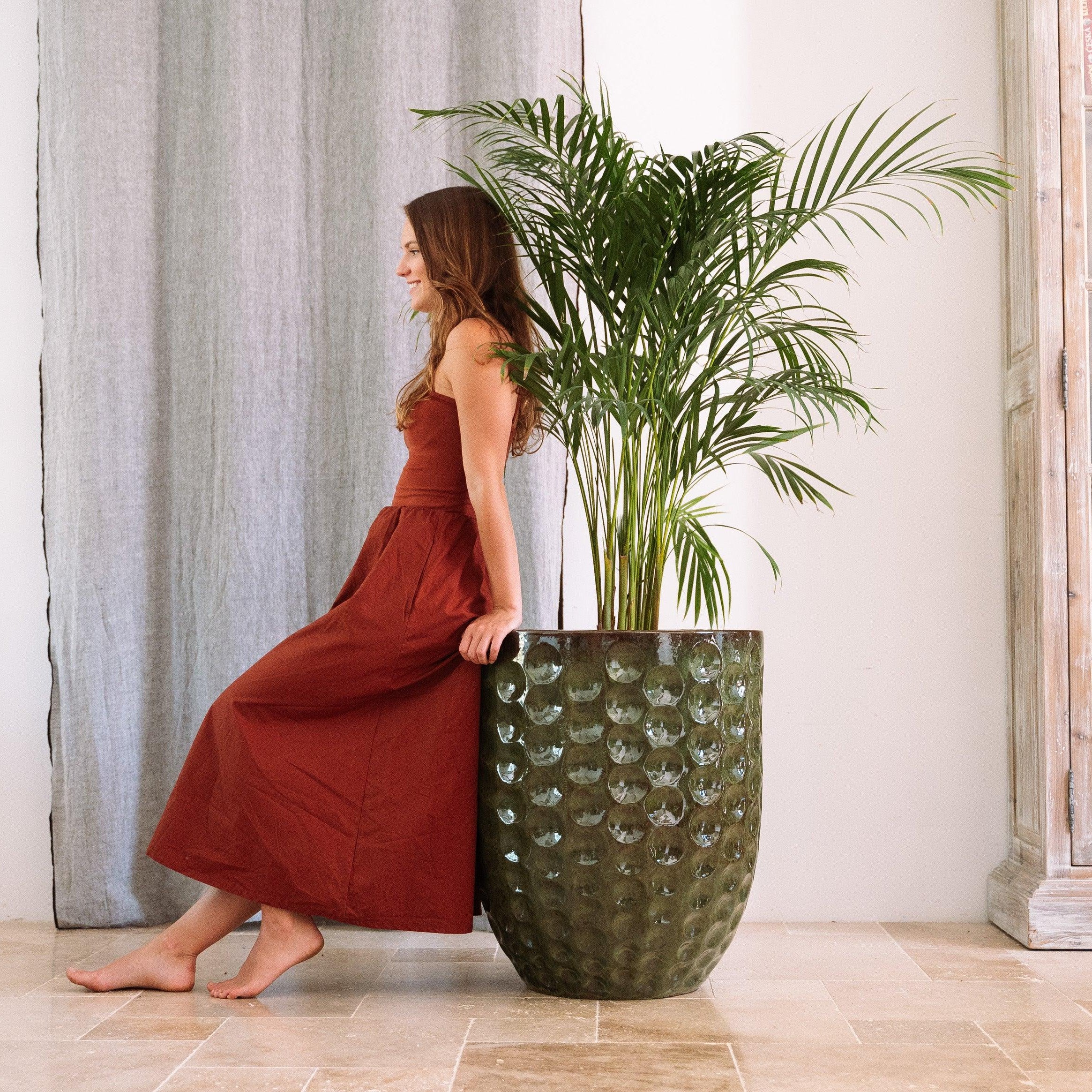 Keramický květináč MEROVEE - Tropická Zelená - Provencelia.cz