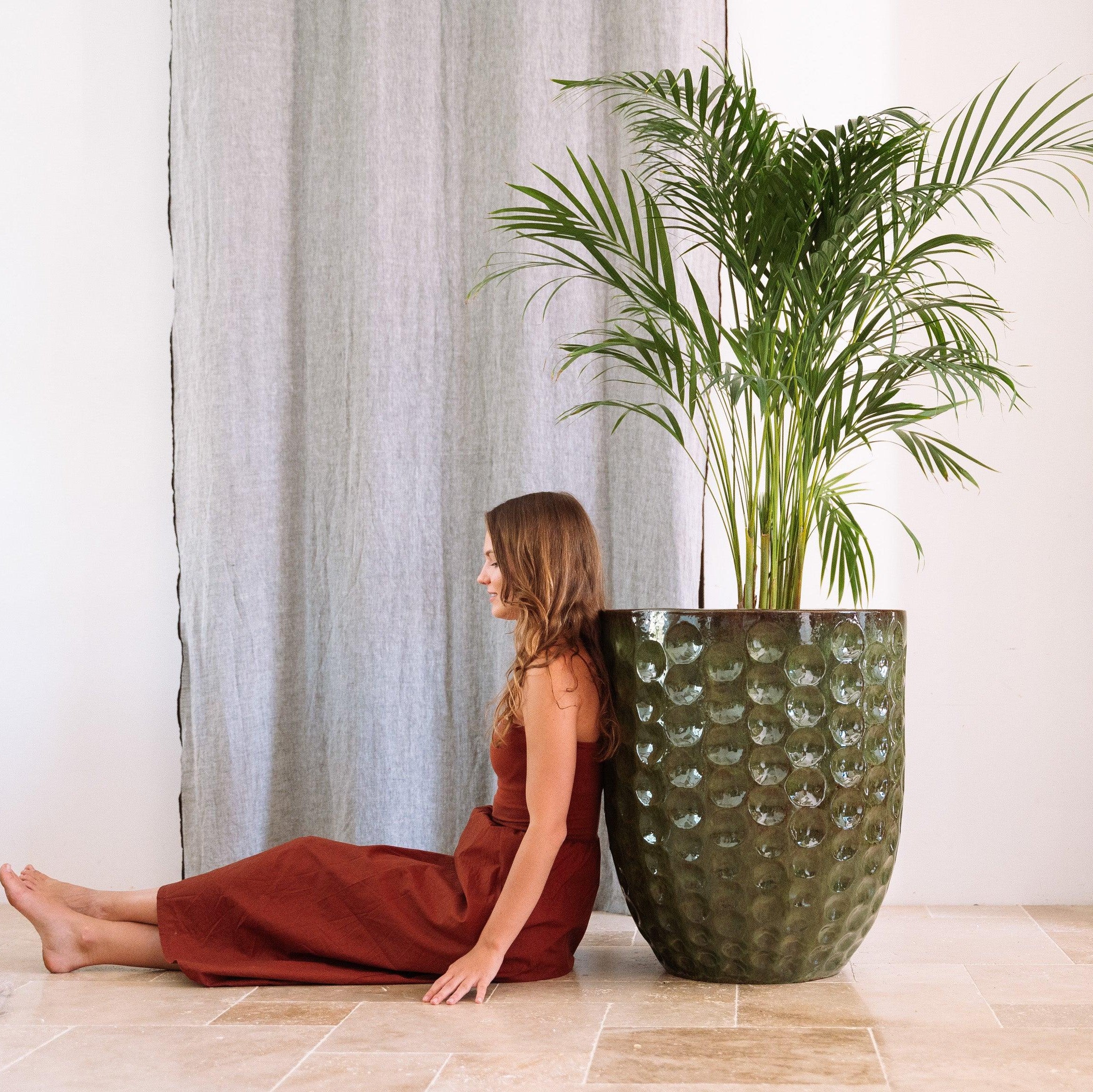 Keramický květináč MEROVEE - Tropická Zelená - Provencelia.cz