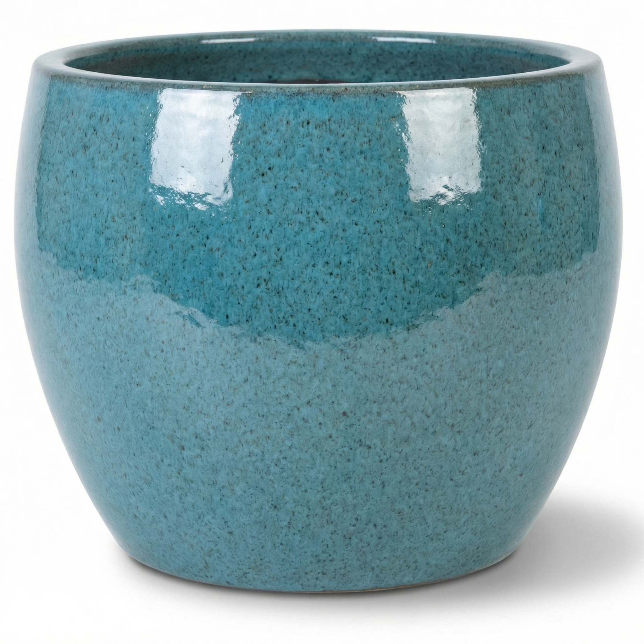 Keramický květináč ROMULUS ocelově modrá – Provencelia, ručně vyráběný, mrazuvzdorný