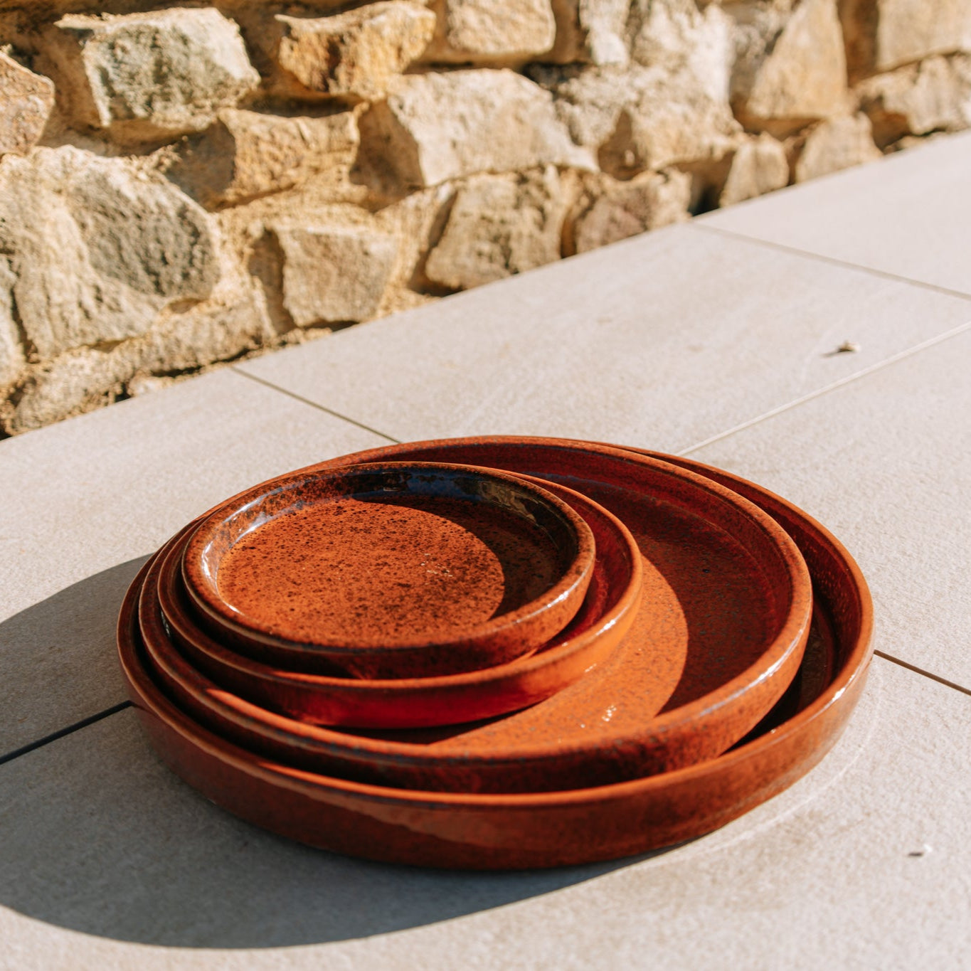 Podmiska pod květináč - Podzimní oranžová