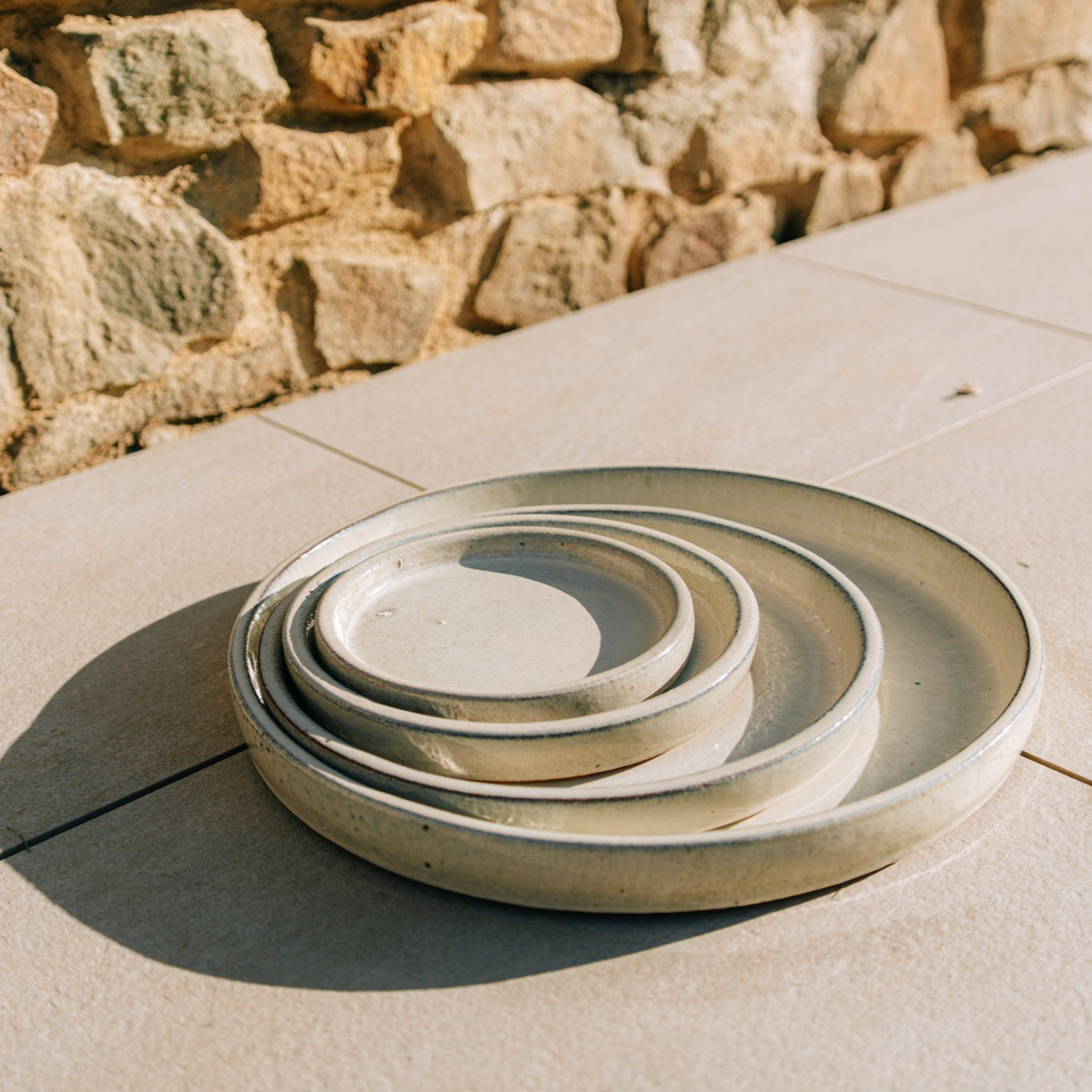 Podmiska pod květináč - Krémová