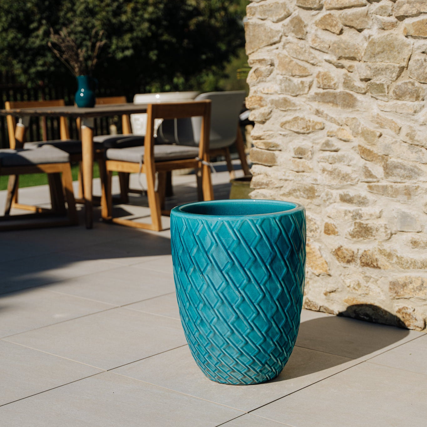 Keramický květináč Zeus - Tyrkysový