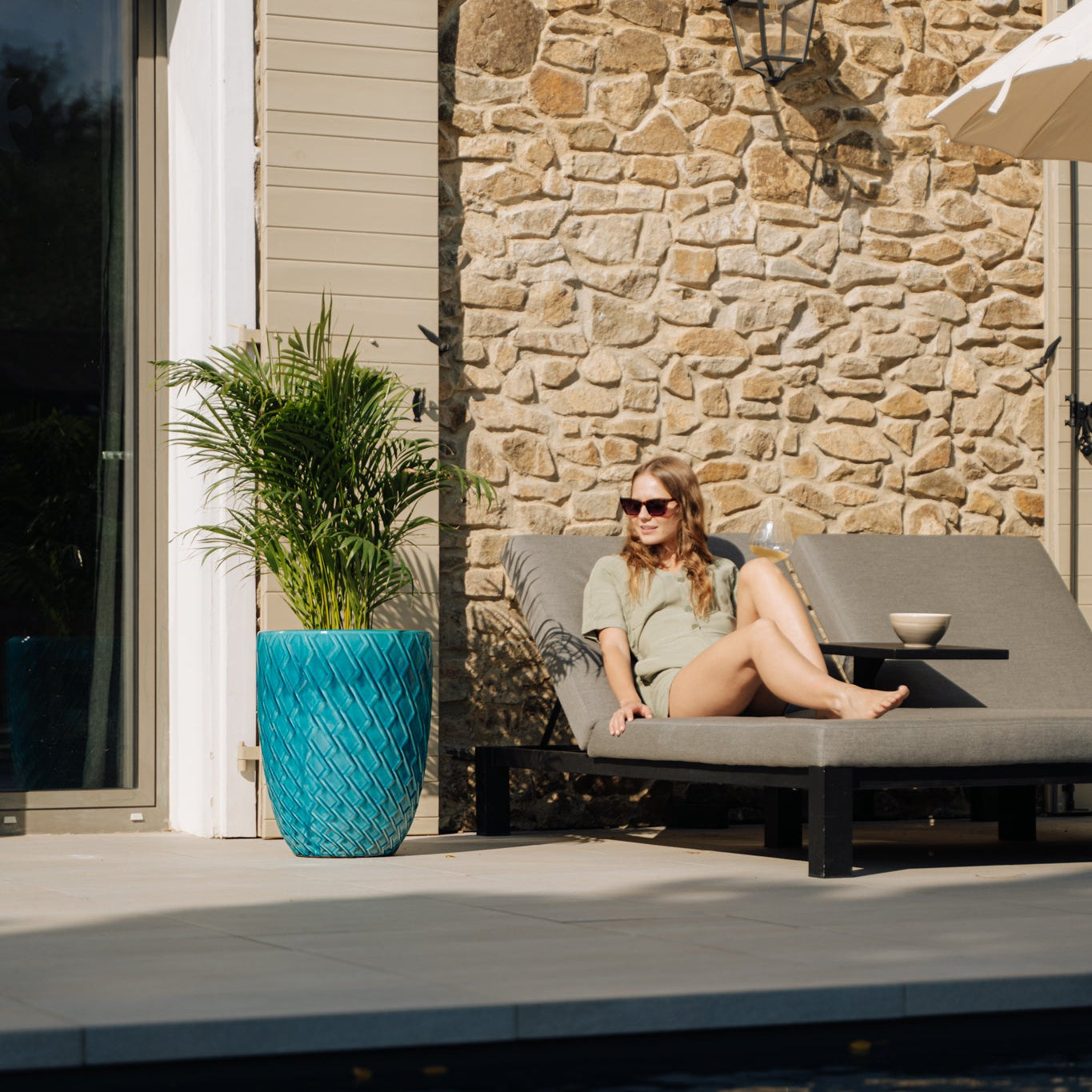 Keramický květináč Zeus - Tyrkysový