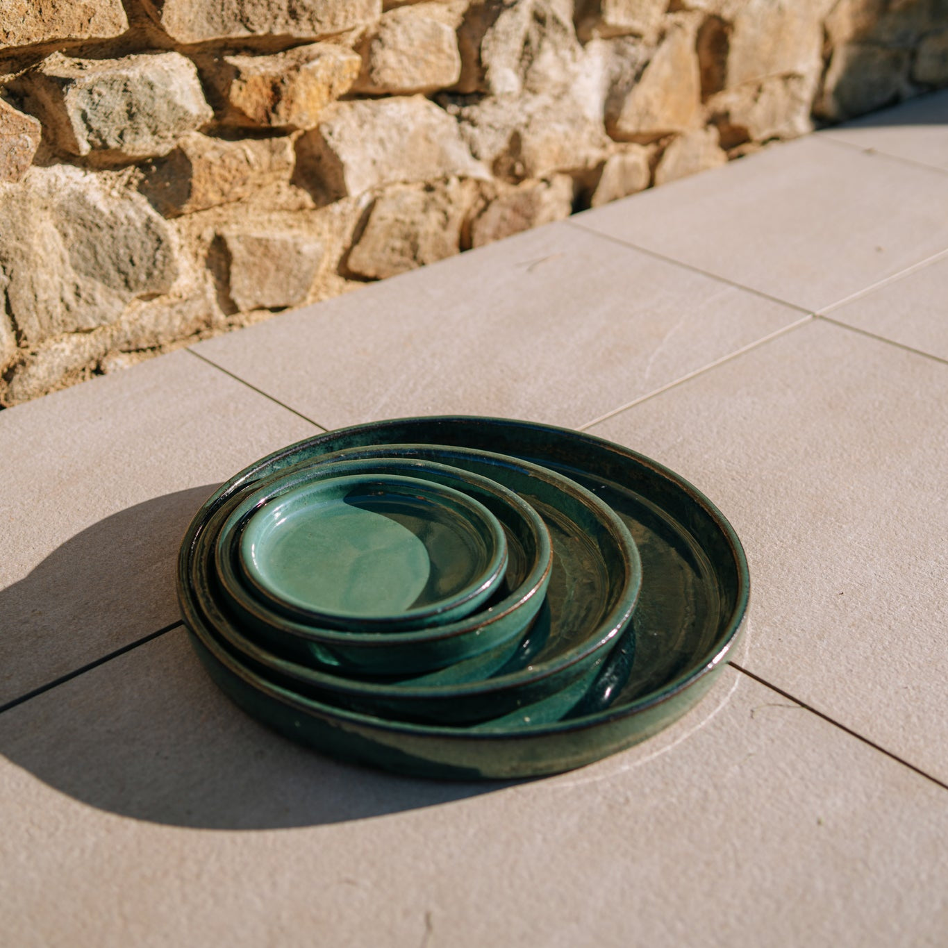 Podmiska pod květináč - Nefritová