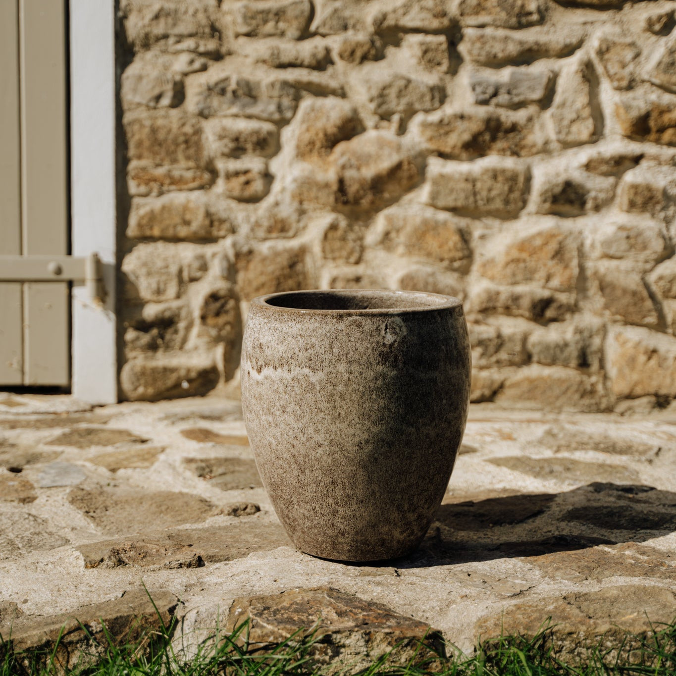 Keramický květináč LAFONTAINE - Tygrovaná Bílá - Provencelia.cz