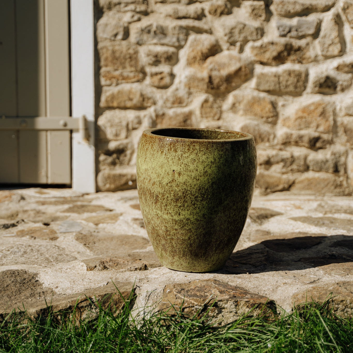 Keramický květináč LAFONTAINE - Tygrovaná Bílá - Provencelia.cz