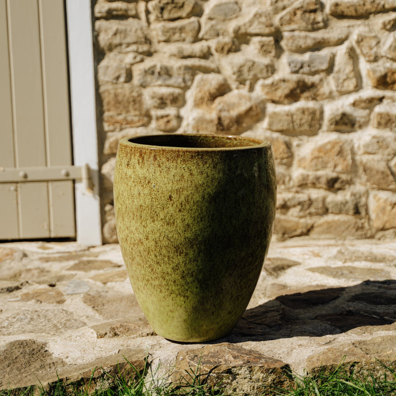 Keramický květináč LAFONTAINE - Podzimní zelená - Provencelia.cz