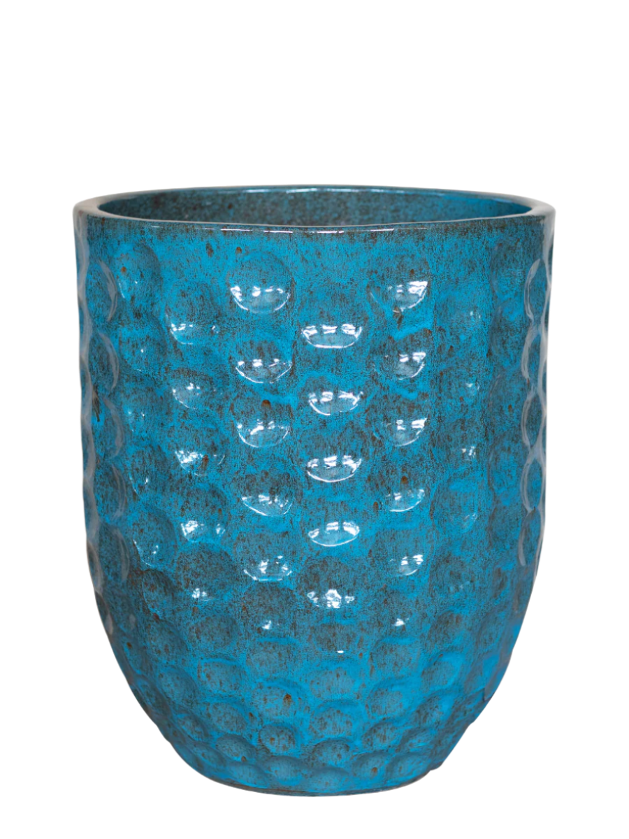 Keramický květináč MEROVEE - Ocelově modrá