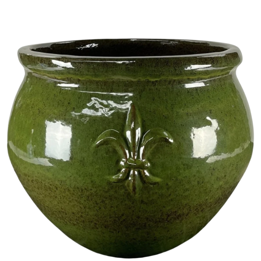 Keramický květináč Clovis - Tropická zelená