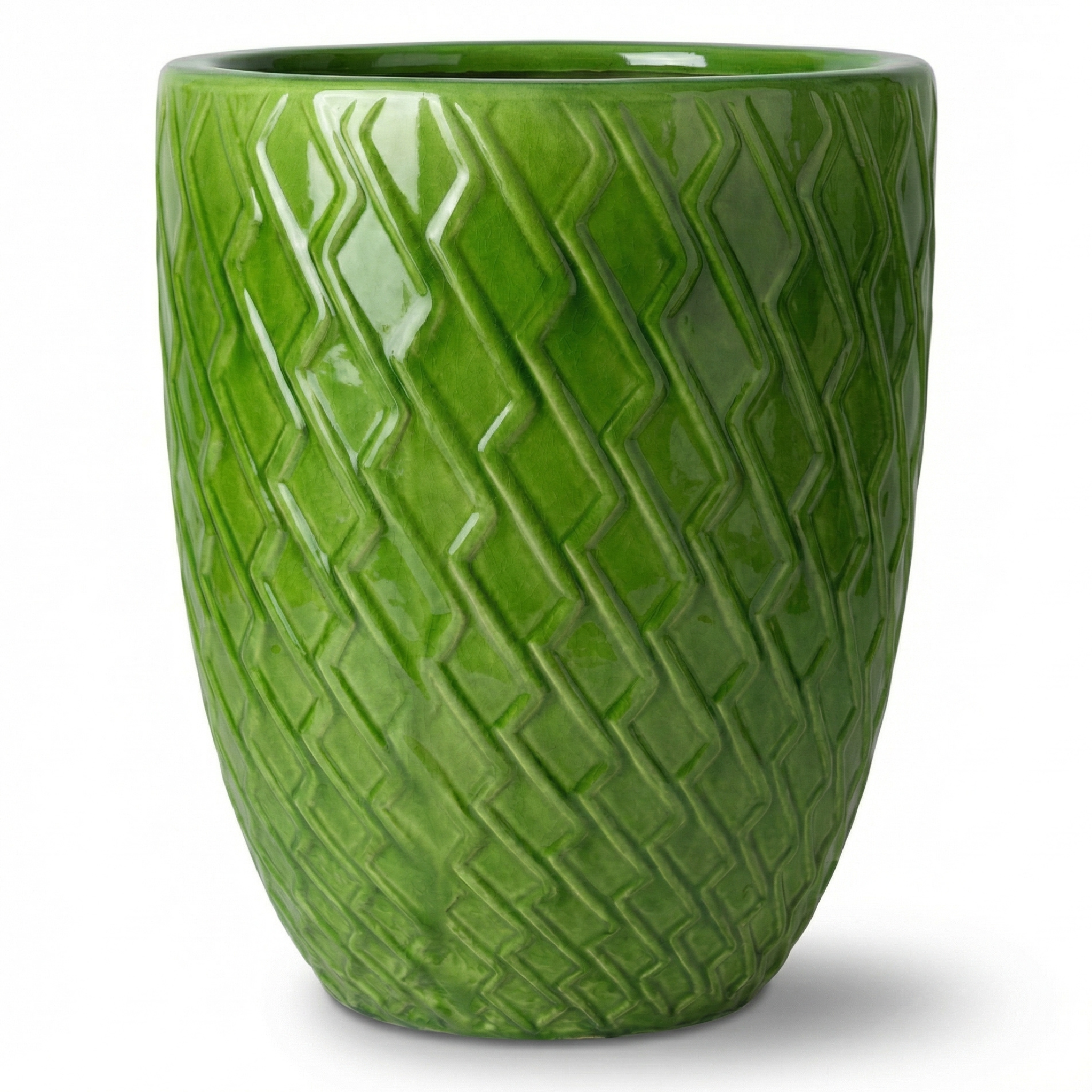 Keramický květináč Zeus - Jablkově zelená