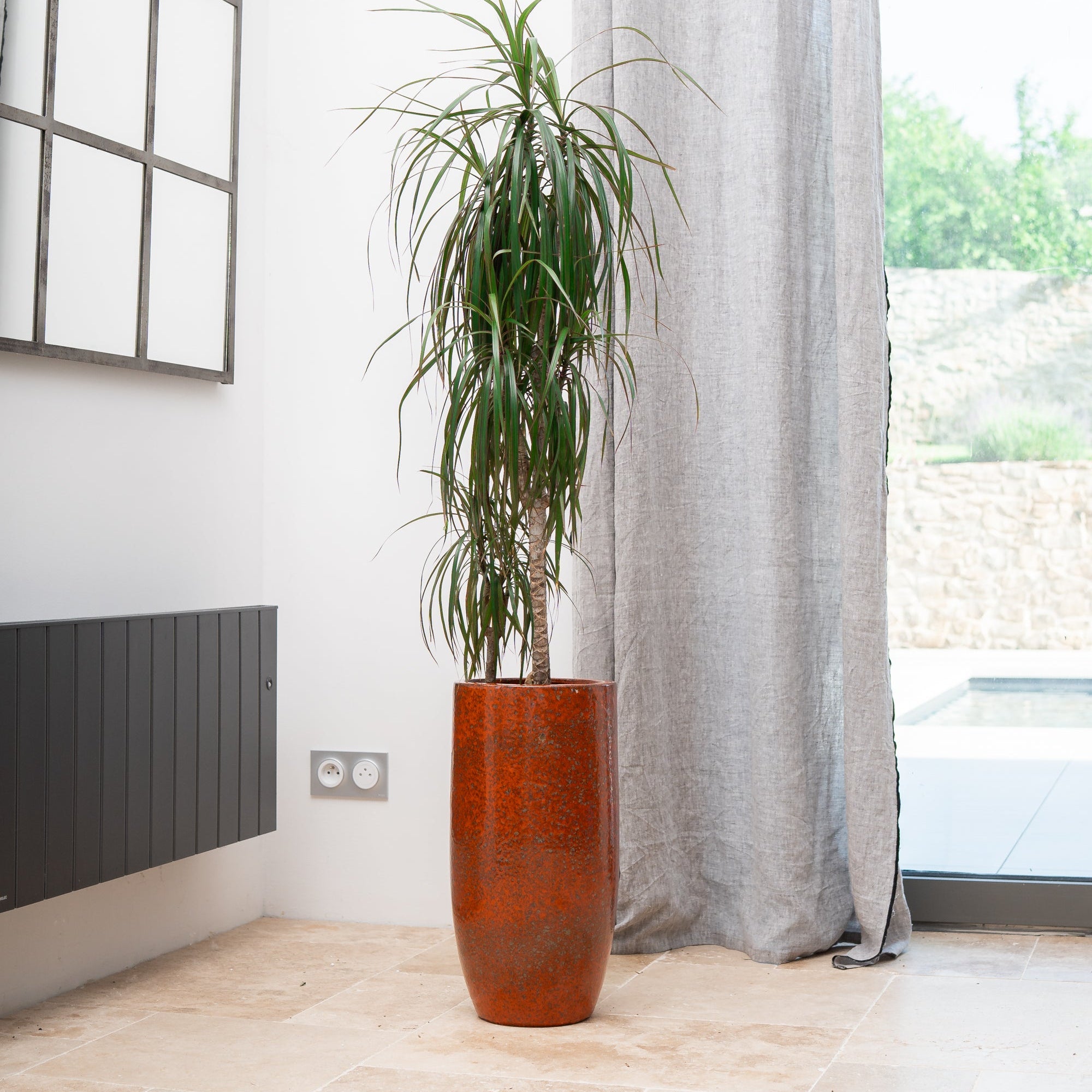 Květináč ATHENA podzimní oranžová – ručně vyráběná keramika, XXL až 68 cm