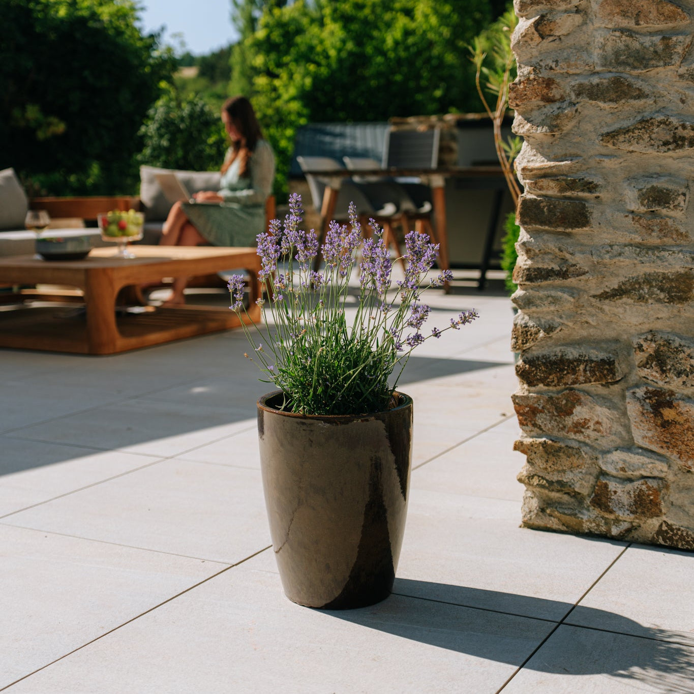 Keramicky květináč Mazarin - Cihlově červená