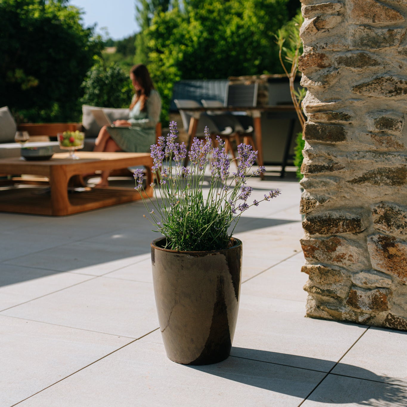 Keramicky květináč Mazarin - Cihlově červená