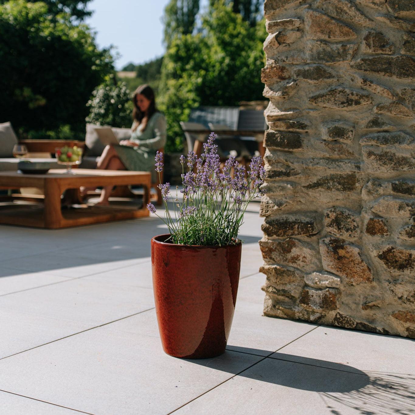 Keramicky květináč Mazarin - Tropická oranžová