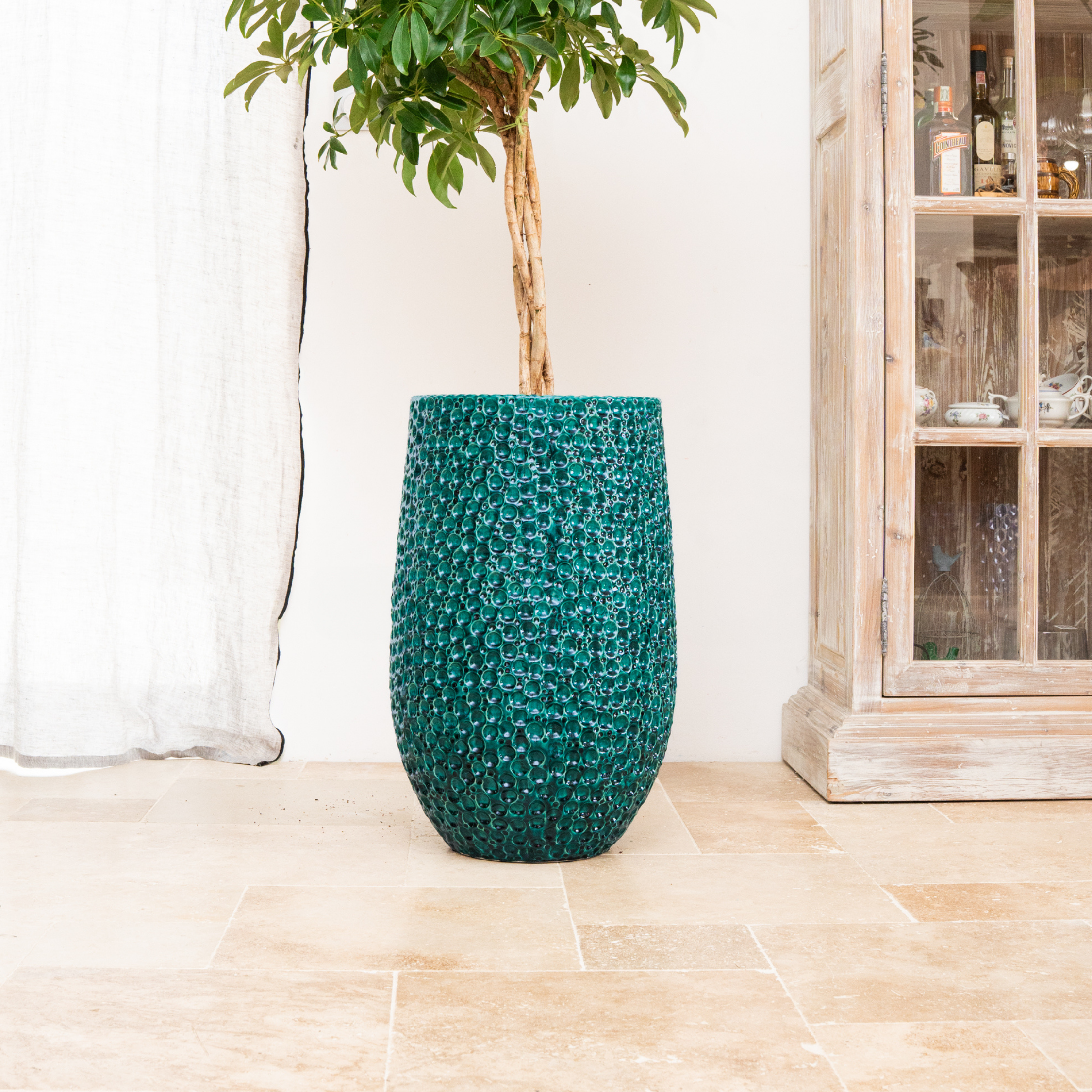 Keramický květináč Paris - Tmavě Zelená