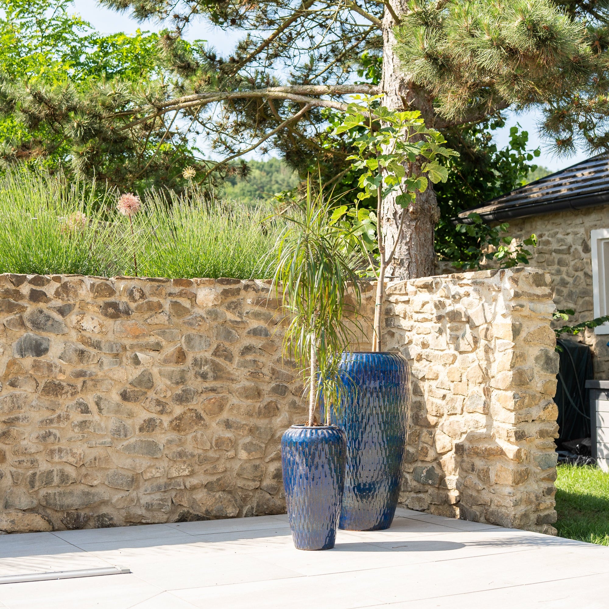 Keramický květináč Pompadour - Mořsky modrá