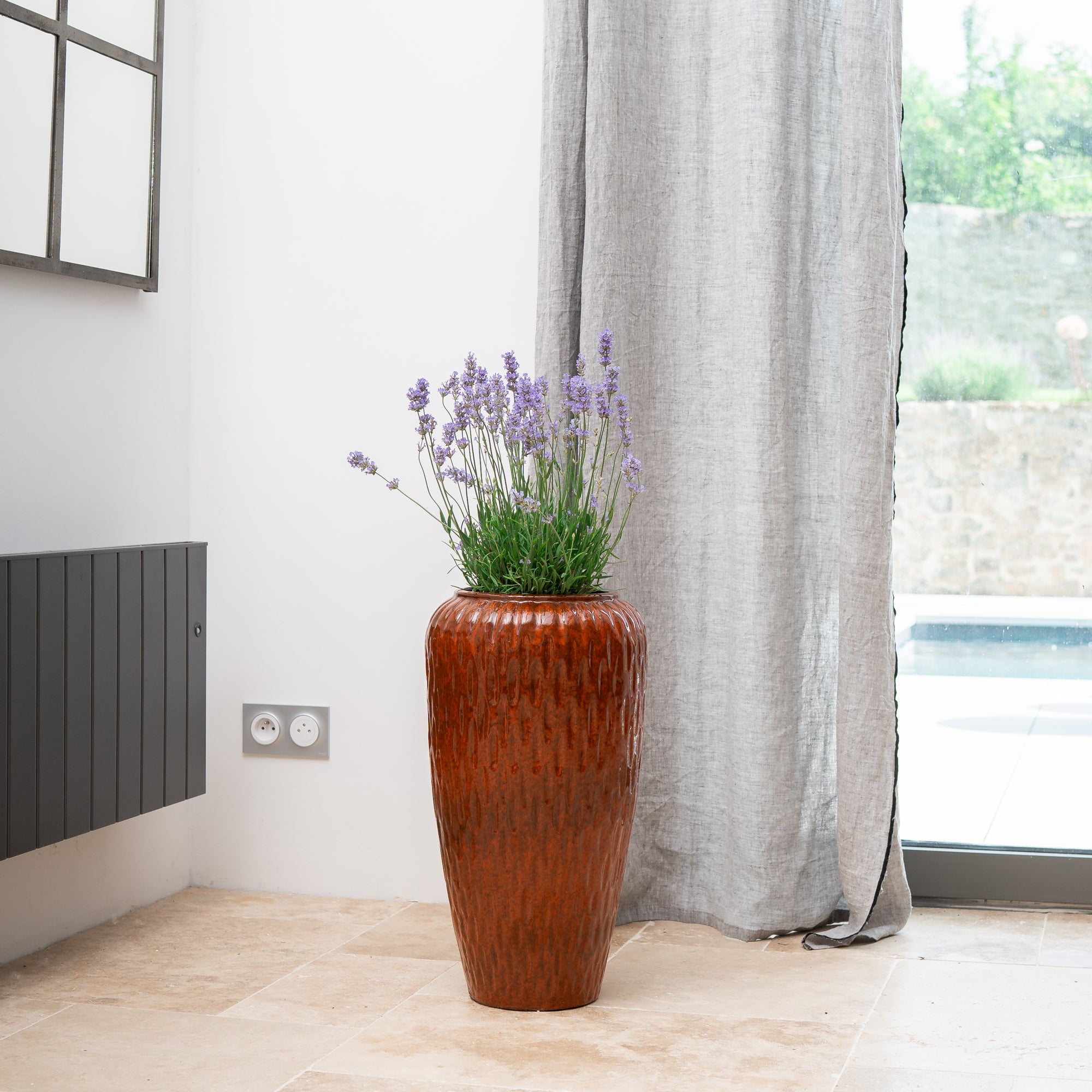 Keramický květináč Pompadour - Tropická oranžová