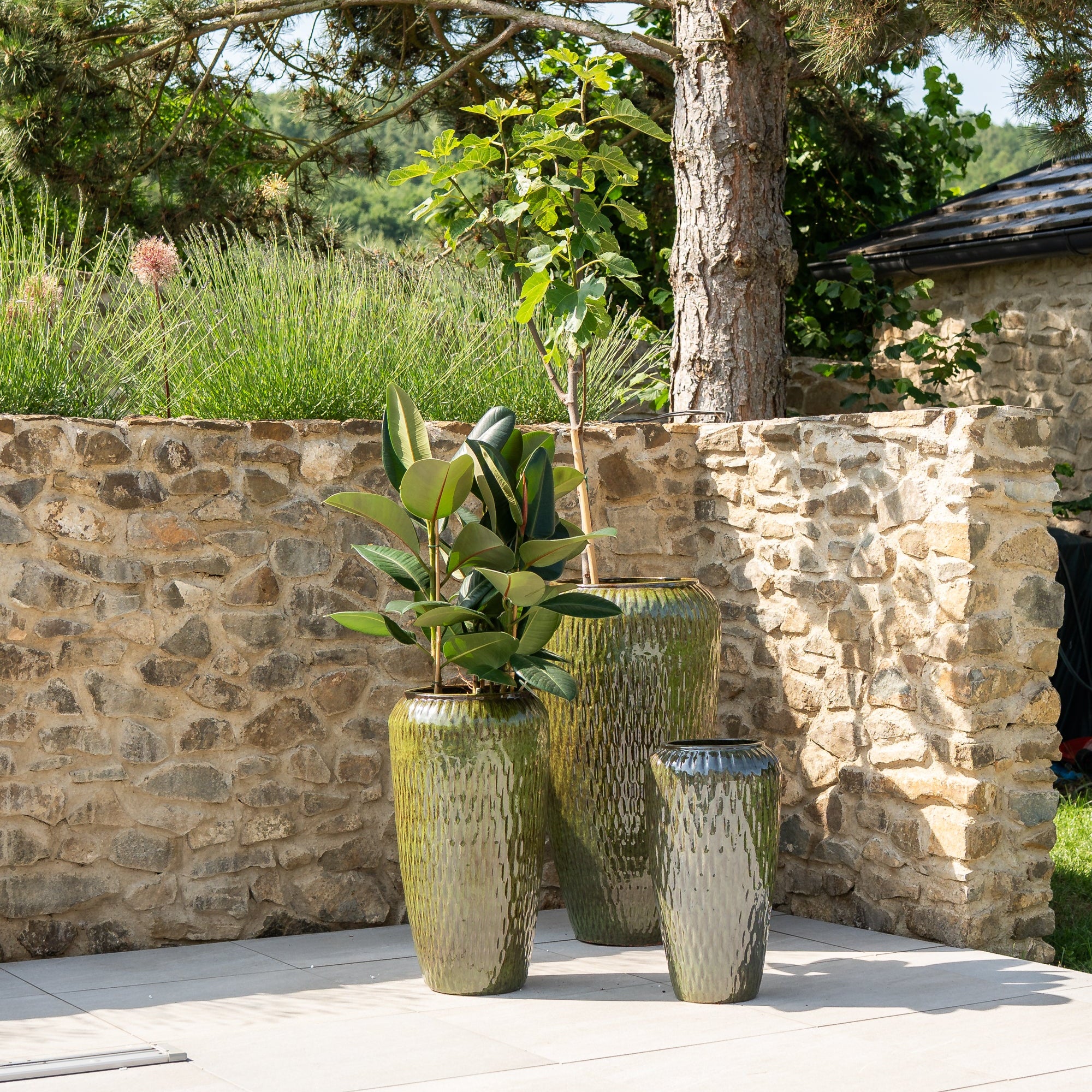 Keramický květináč Pompadour - Tropická zelená