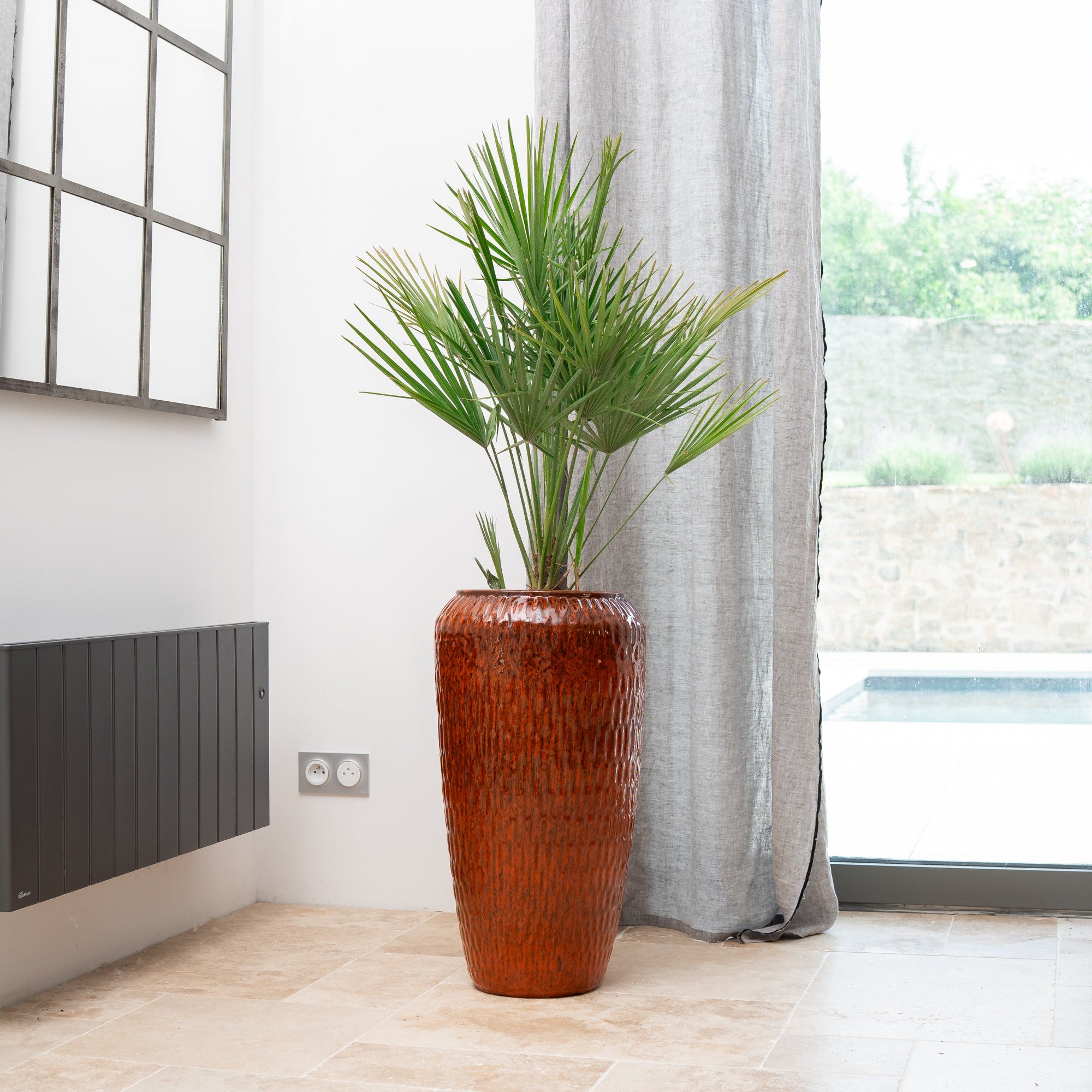 Keramický květináč Pompadour - Tropická oranžová