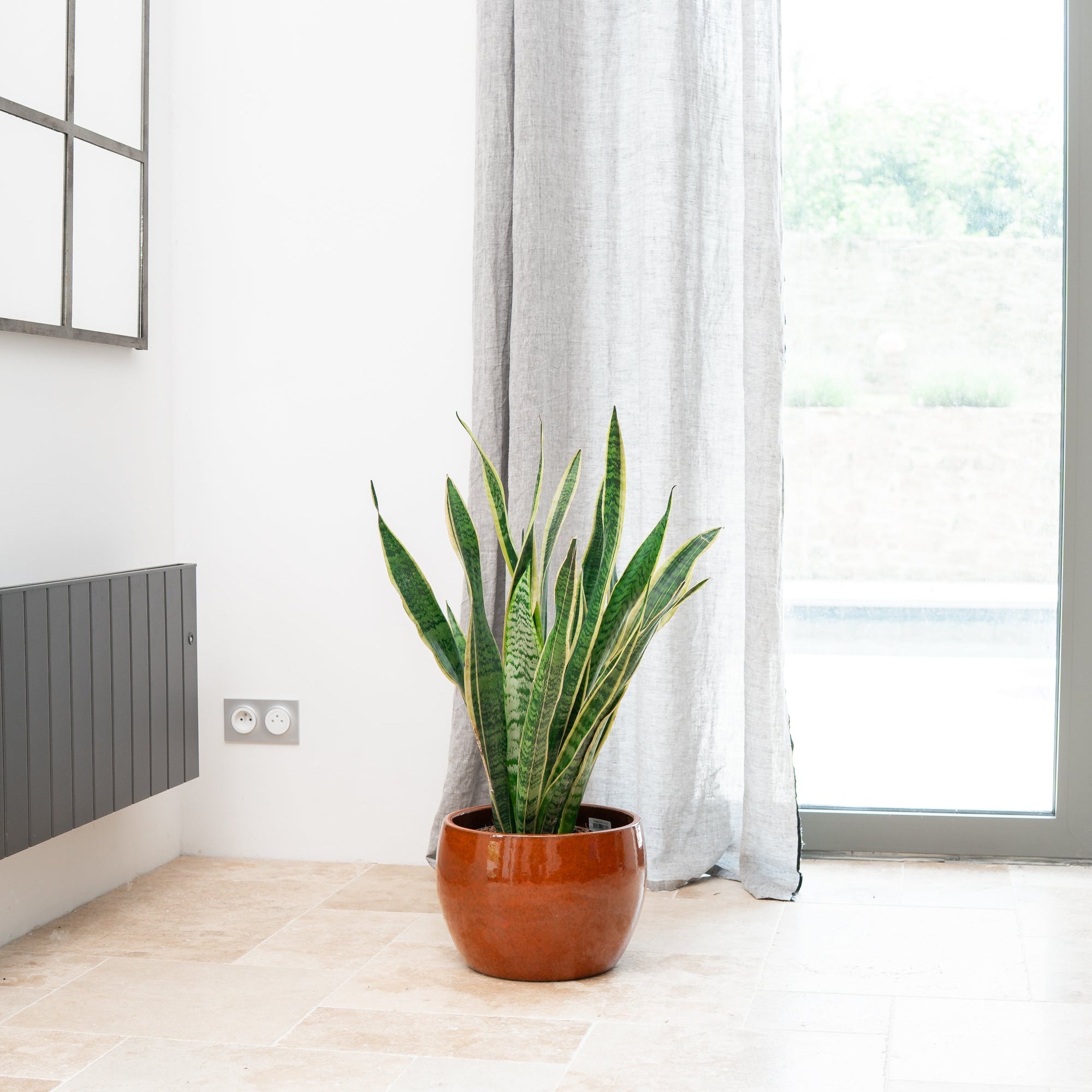 Keramicky květináč Romulus - Tropická oranžová