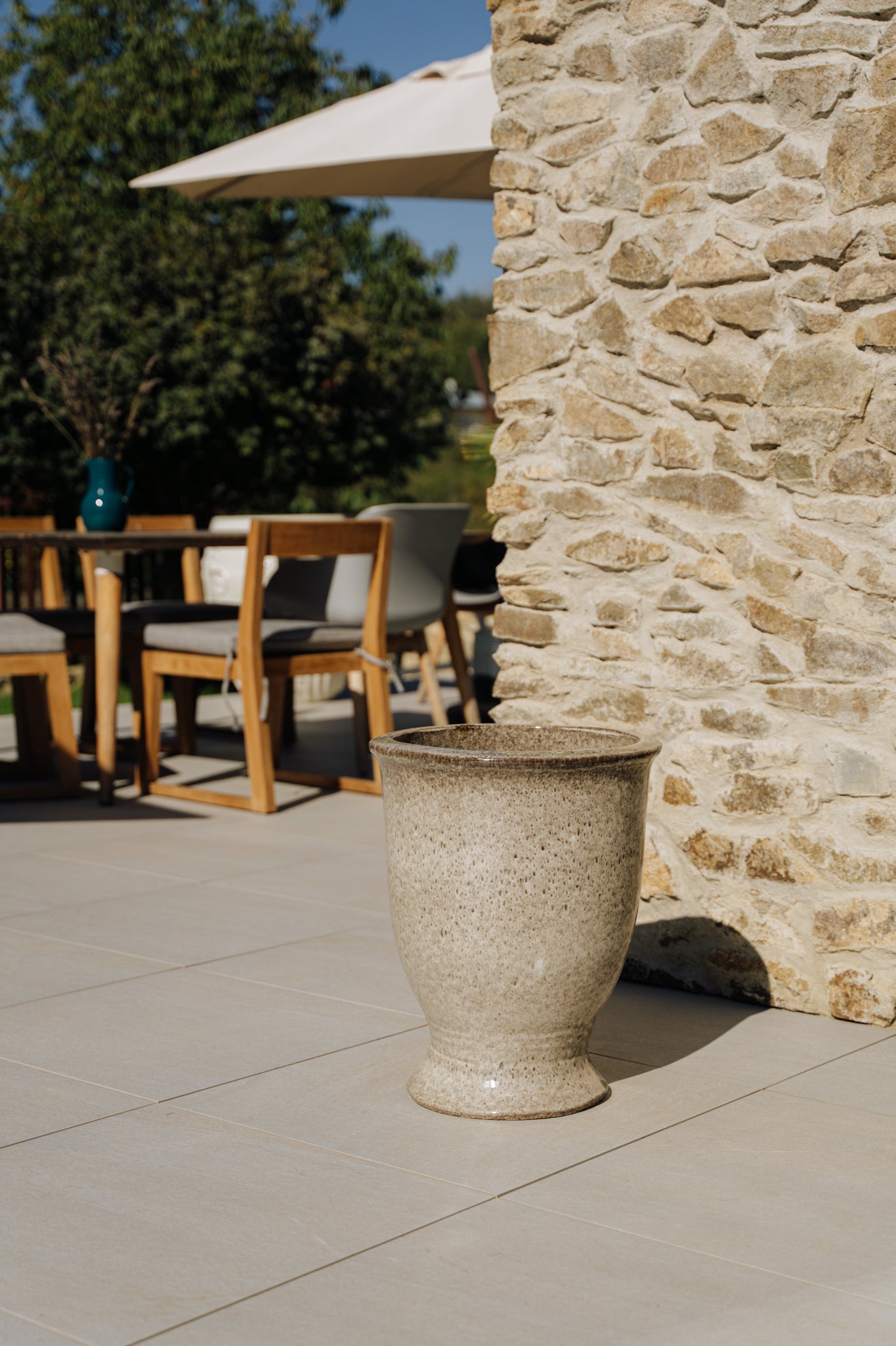 Keramický květináč Arthur - Tygrovaná Bílá - Provencelia.cz