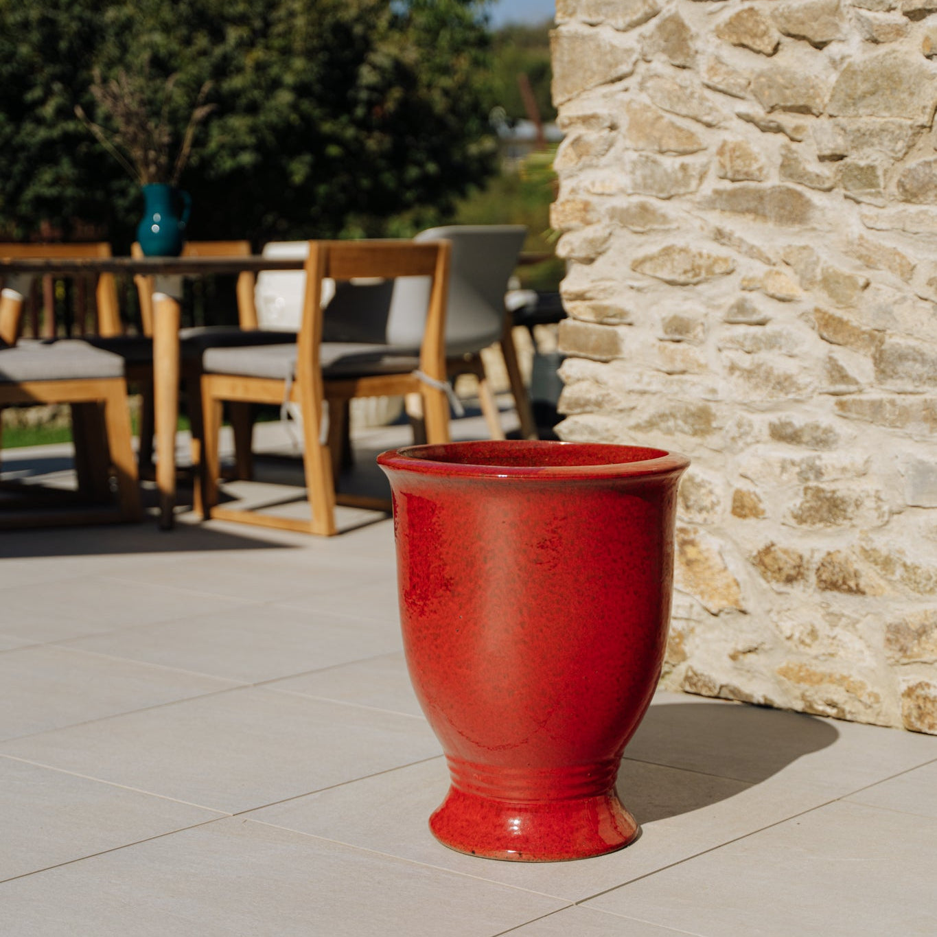 Keramický květináč Arthur - Tropická červená - Provencelia.cz