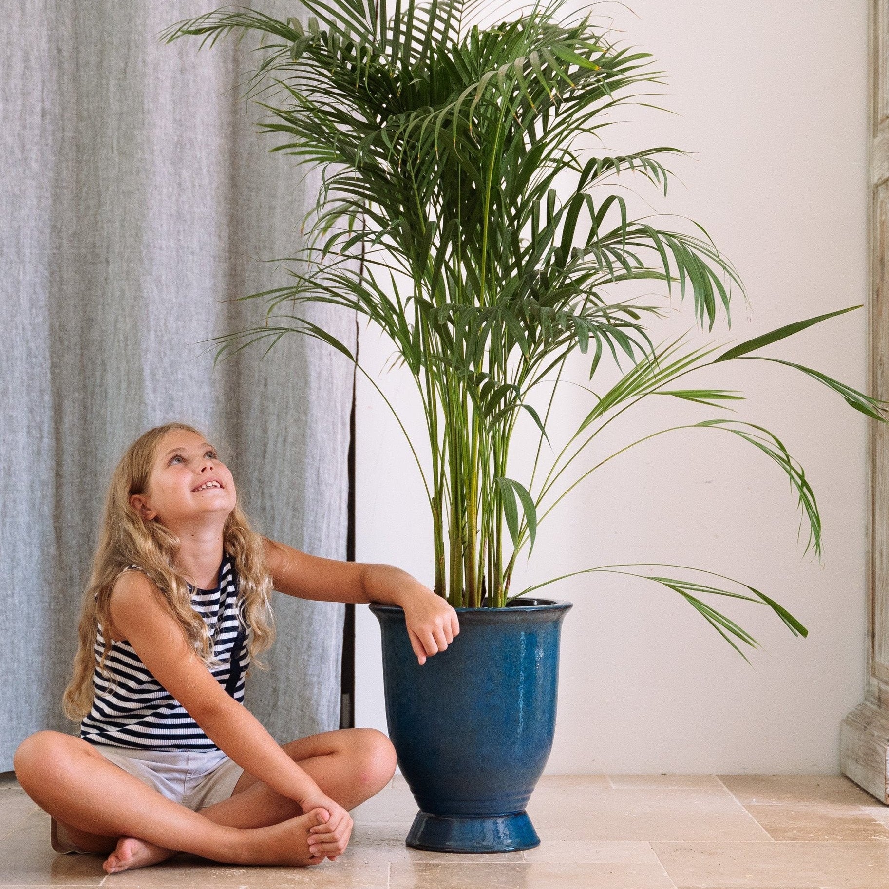 Keramický květináč Arthur - Mořsky modrá - Provencelia.cz