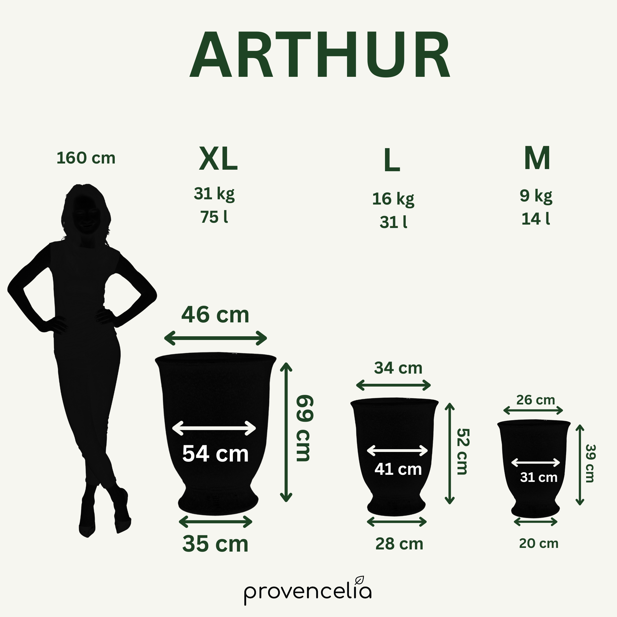Keramický květináč Arthur - Bílý