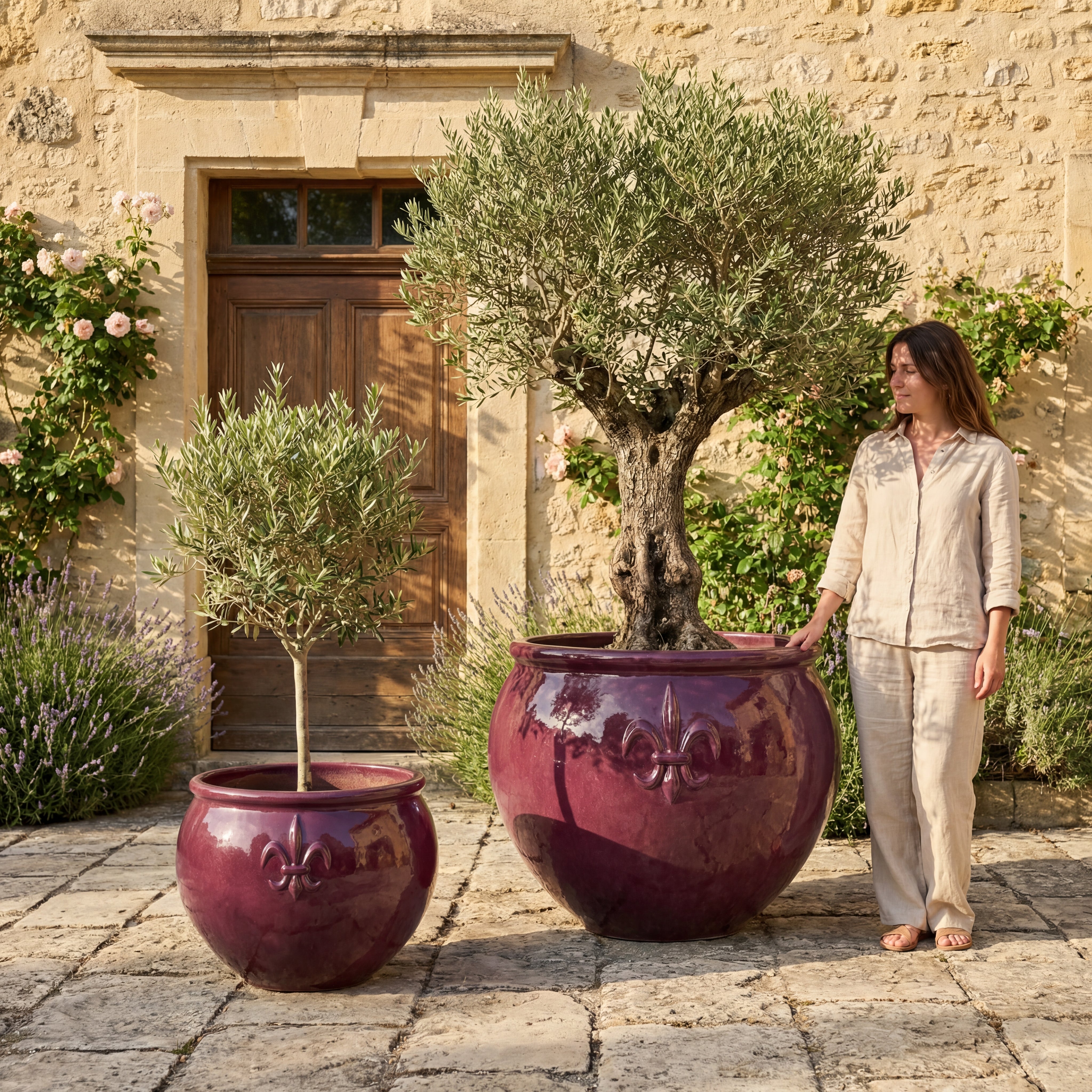 Keramický květináč Clovis - Fialová