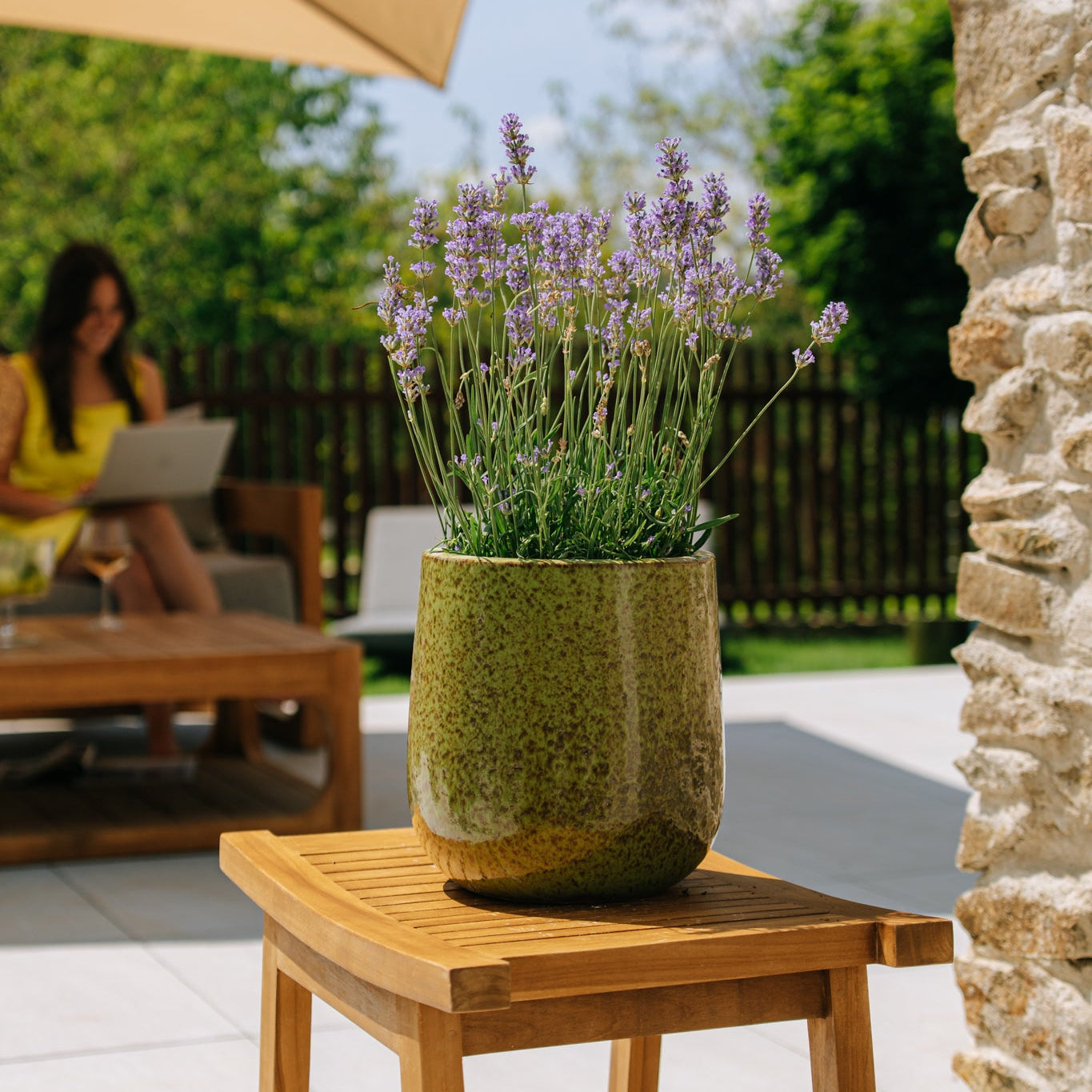 Keramický květináč Diane - Podzimní Zelezná