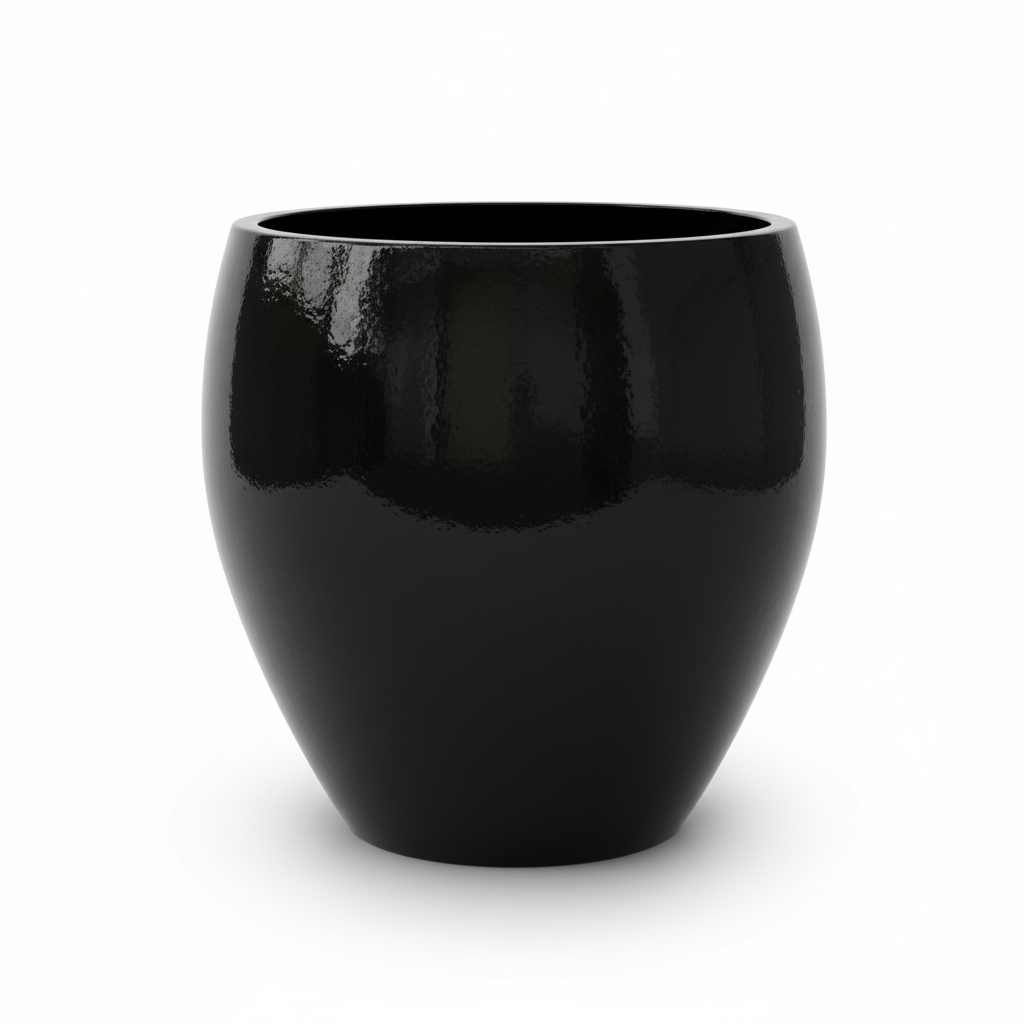 Keramický květináč LAFONTAINE - Černá