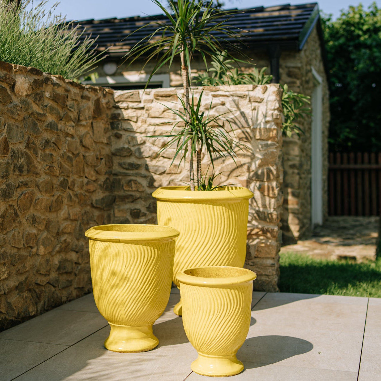 Keramický květináč Morgane - Žlutý