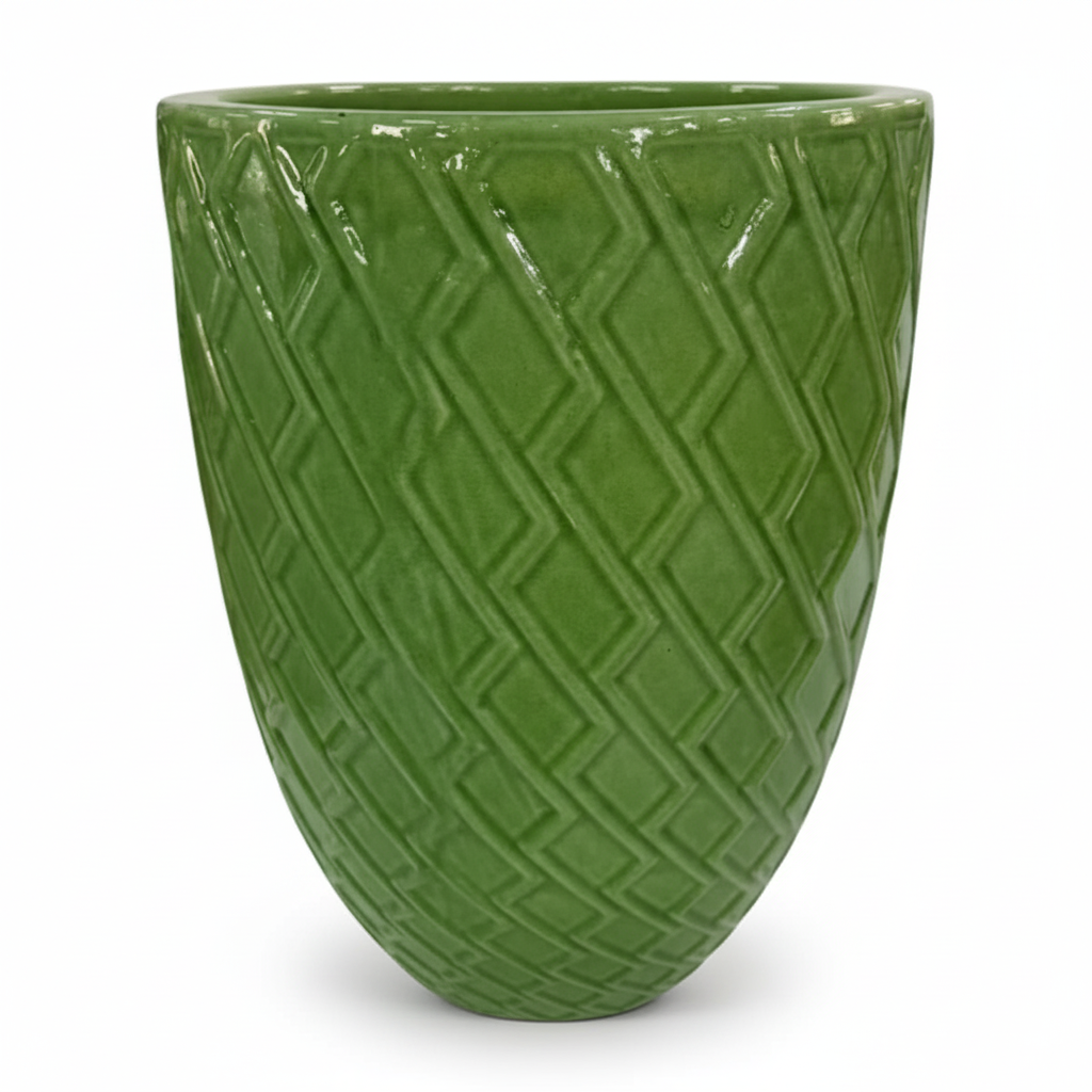 Keramický květináč Zeus - Jablkově zelená