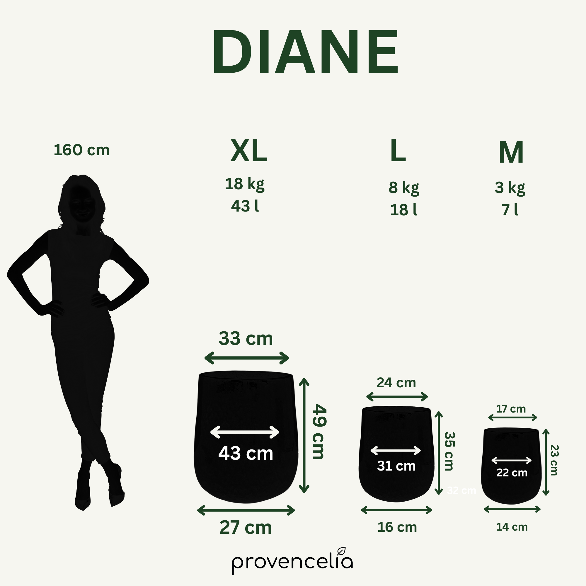 Keramický květináč Diane - Ocelově modrá