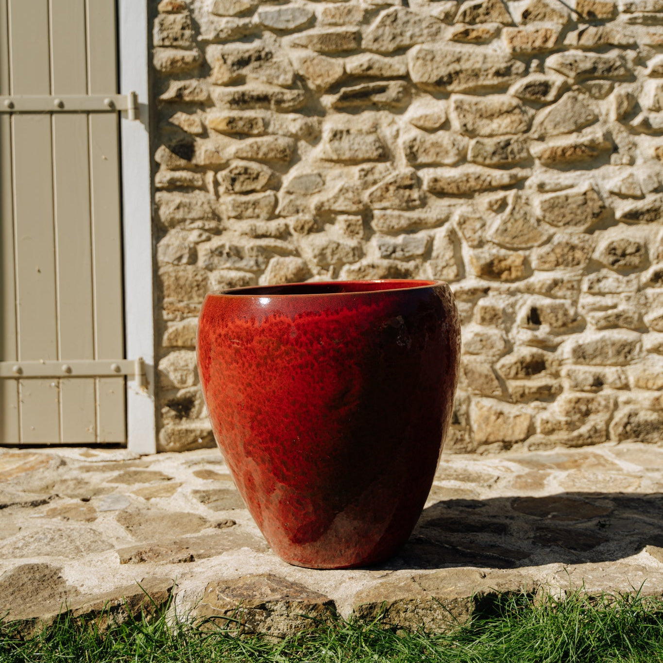 Keramický květináč LAFONTAINE - Topická červená