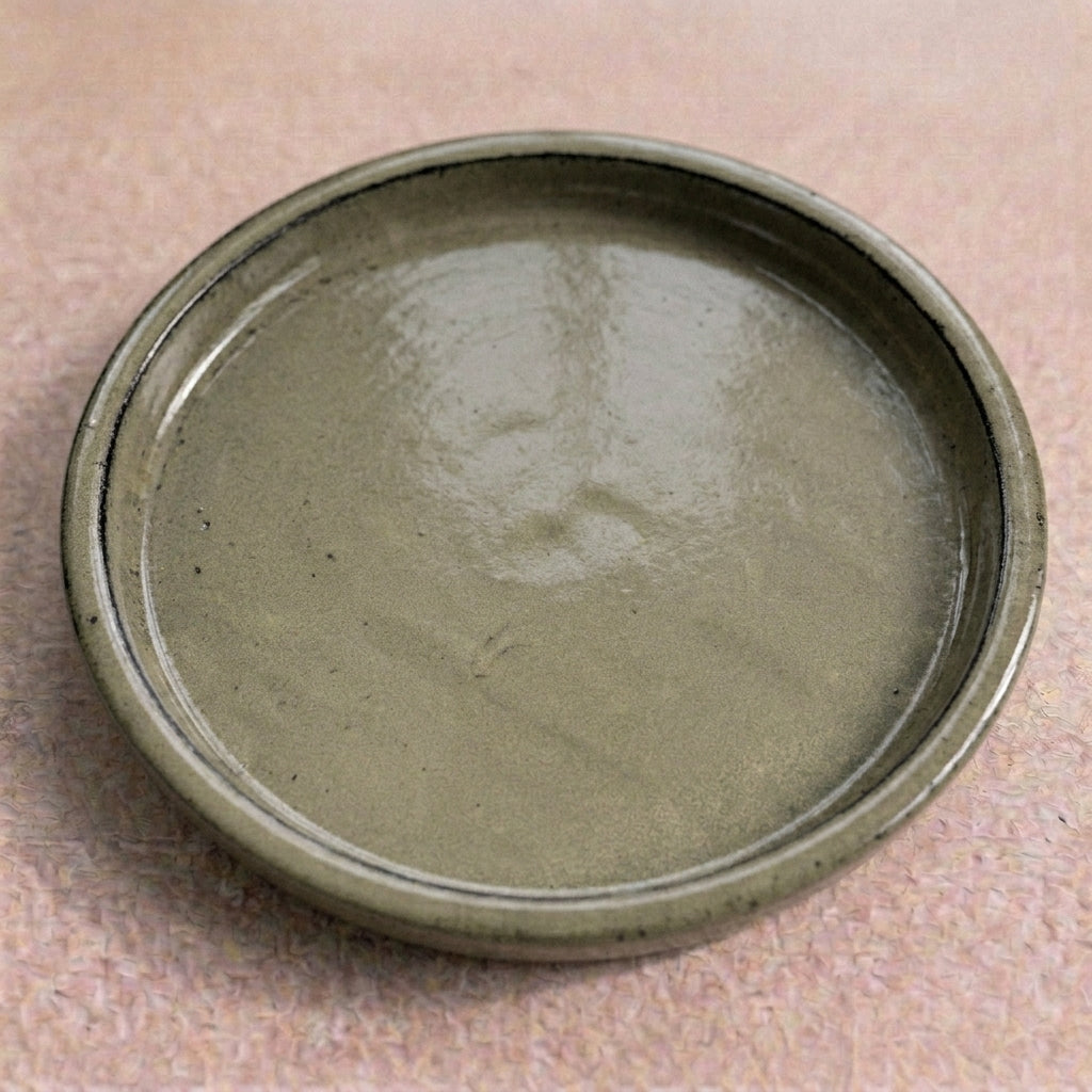 Podmiska pod květináč - Olivově zelená