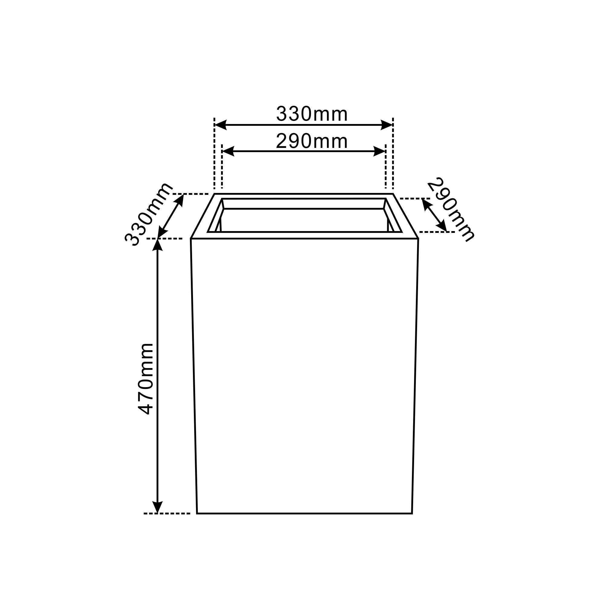 Betonový květináč Kubix tmavě šedá 33×33×47 cm – mrazuvzdorný, do exteriéru