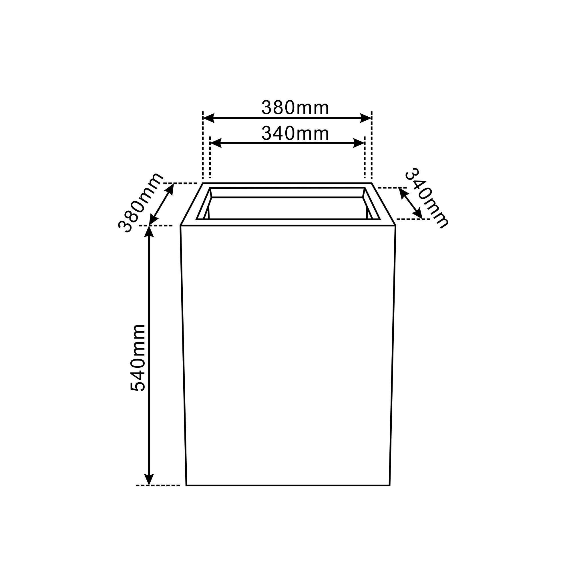 Betonový květináč Kubix světle šedá 38×38×54 cm – mrazuvzdorný, do exteriéru
