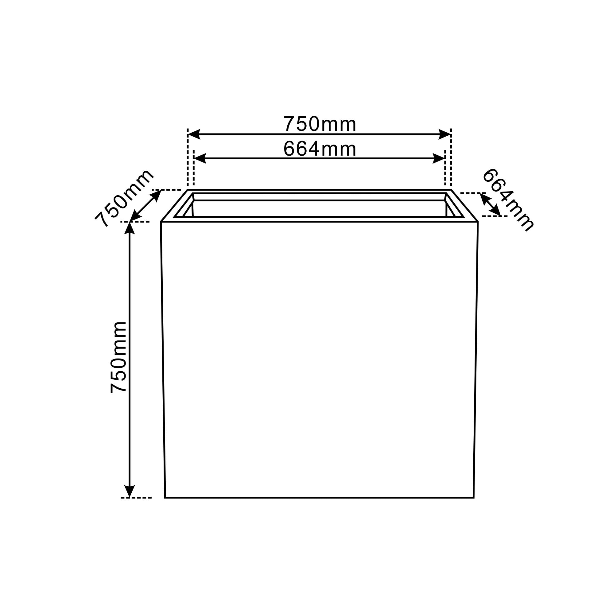 Betonový květináč Kubix světle šedá 75×75×75 cm – mrazuvzdorný, do exteriéru