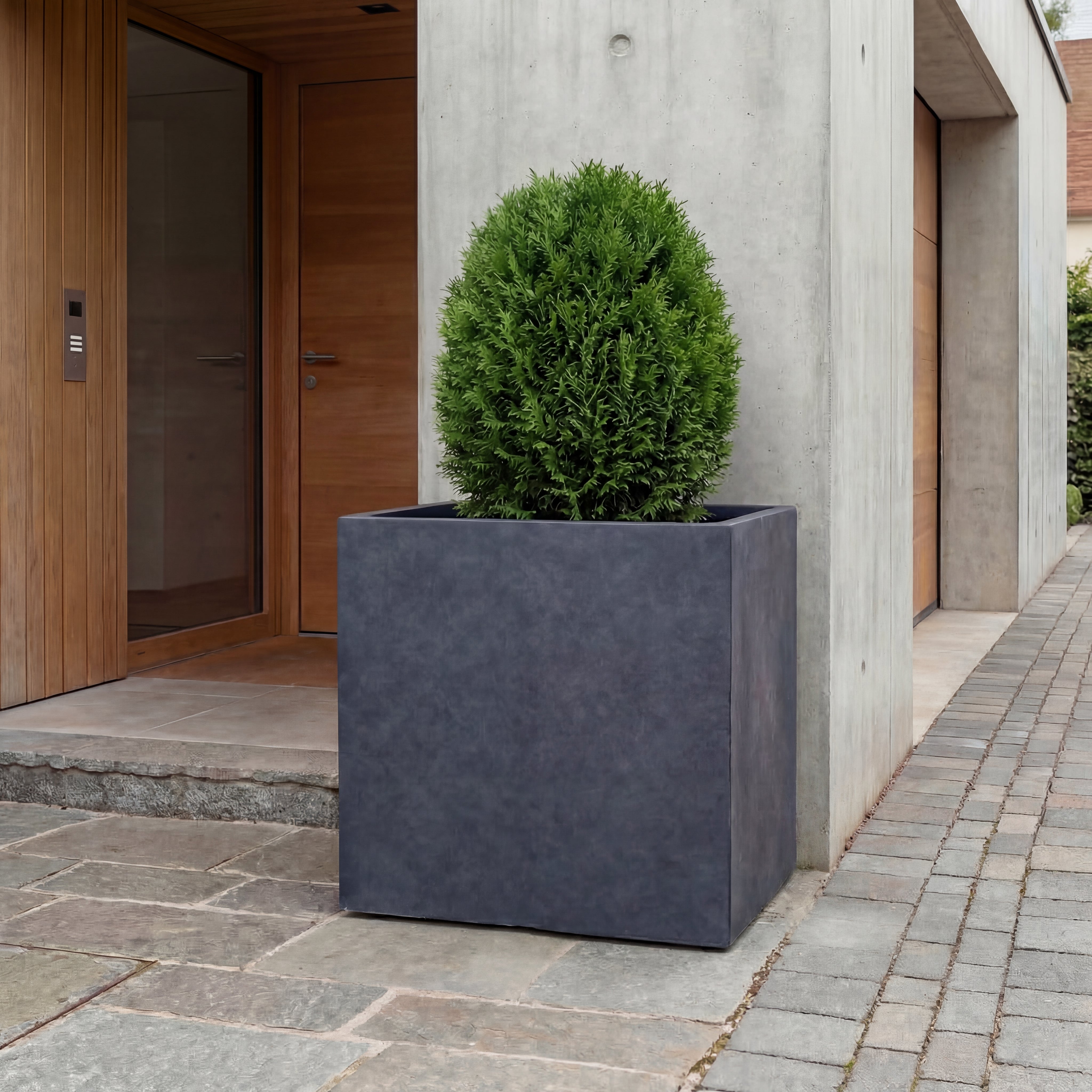 ALPHA keramický květináč Tmavě šedý – odolný vůči počasí, pro interiér i exteriér