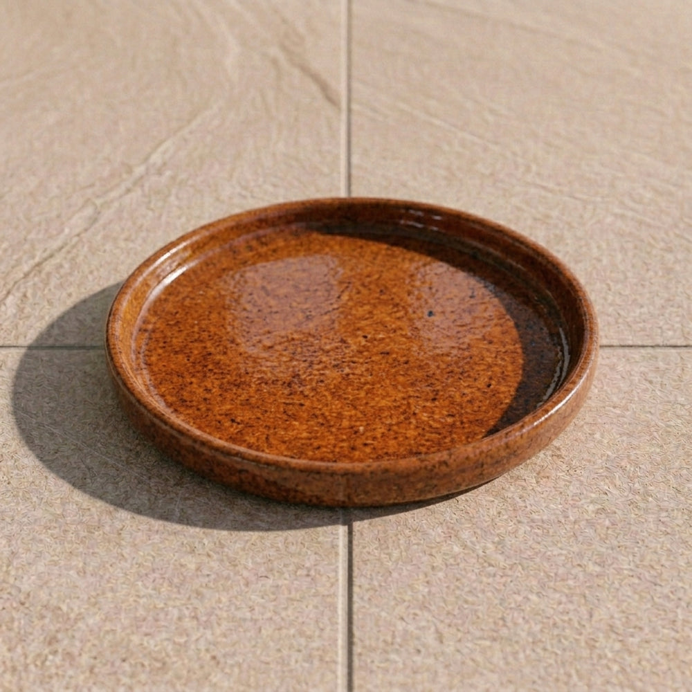 Podmiska pod květináč - Podzimní oranžová (Ø 15–40 cm)