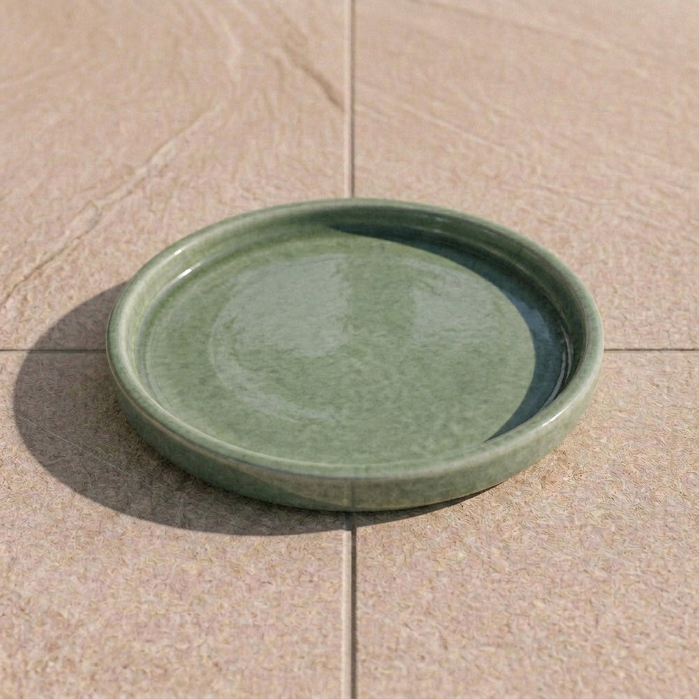 Podmiska pod květináč - Nefritově perlová (Ø 16–49 cm)