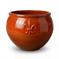 Keramický květináč Clovis - Tropicky oranžová