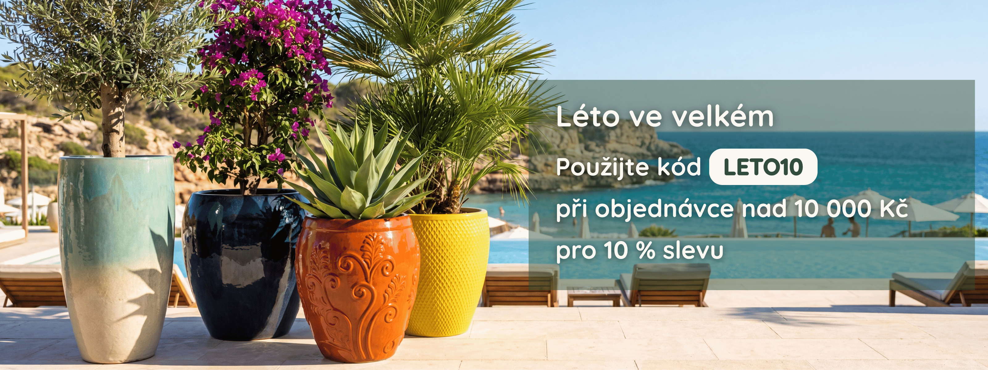 Léto ve velkém – XXL keramické květináče Provencelia, sleva 10 % s kódem LETO10