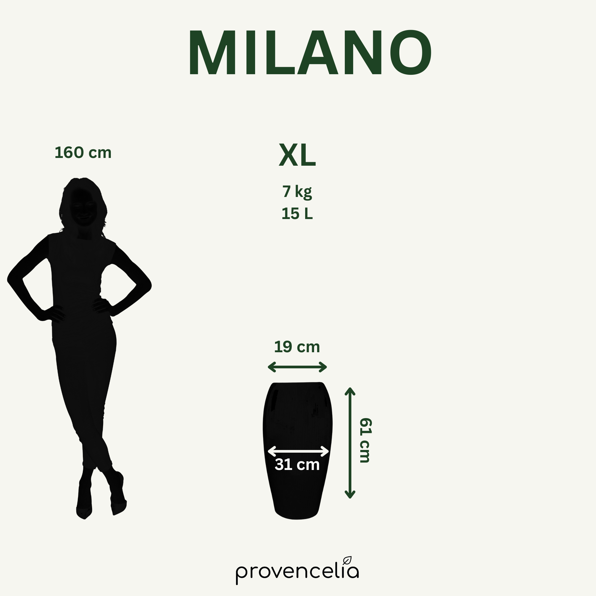 Provencelia MILANO zelená – prémiový keramický květináč, nadčasový design