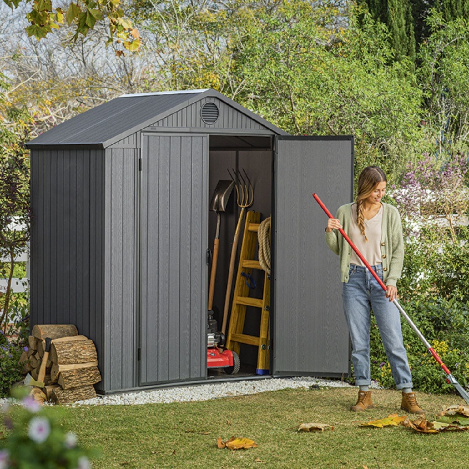 Abri de jardin DARWIN 6x4 Gris