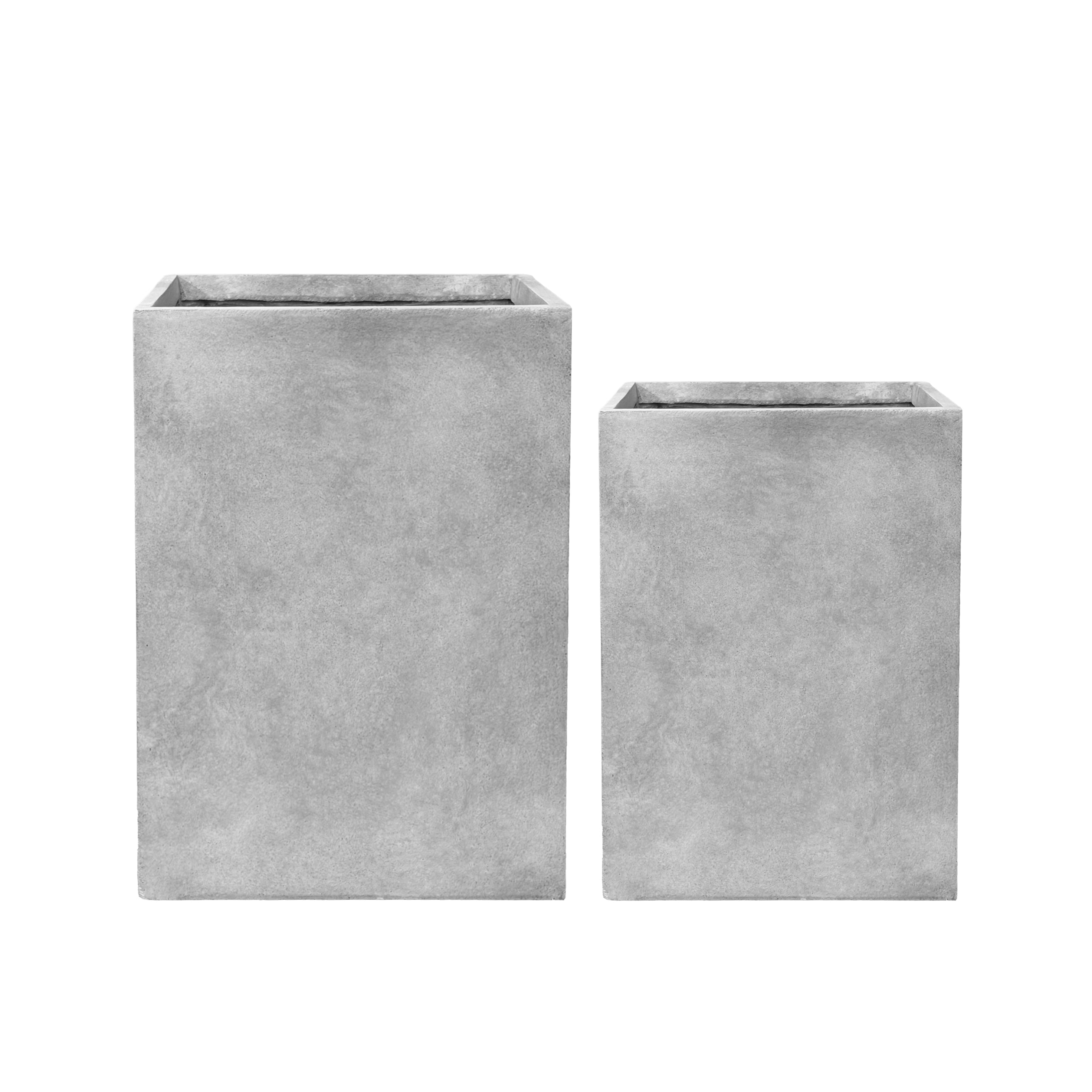Betonový květináč Kubix světle šedá 33×33×47 cm – mrazuvzdorný, do exteriéru