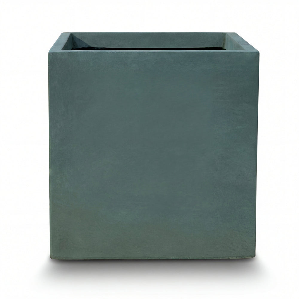 Betonový květináč Kubix (75 x 75 x 75 cm) - Tmavě zelená