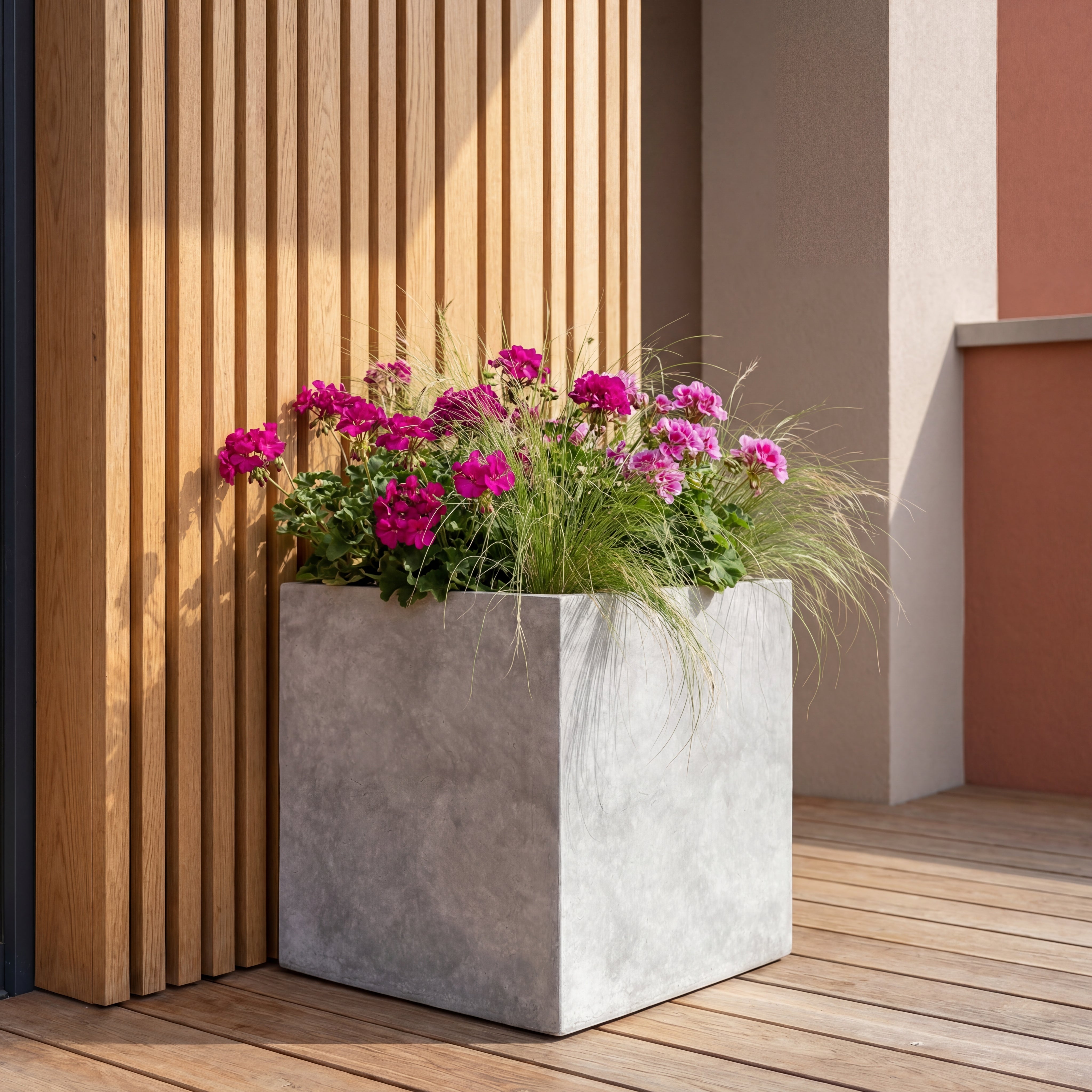 Betonový květináč KUBIX - doplňující náhled