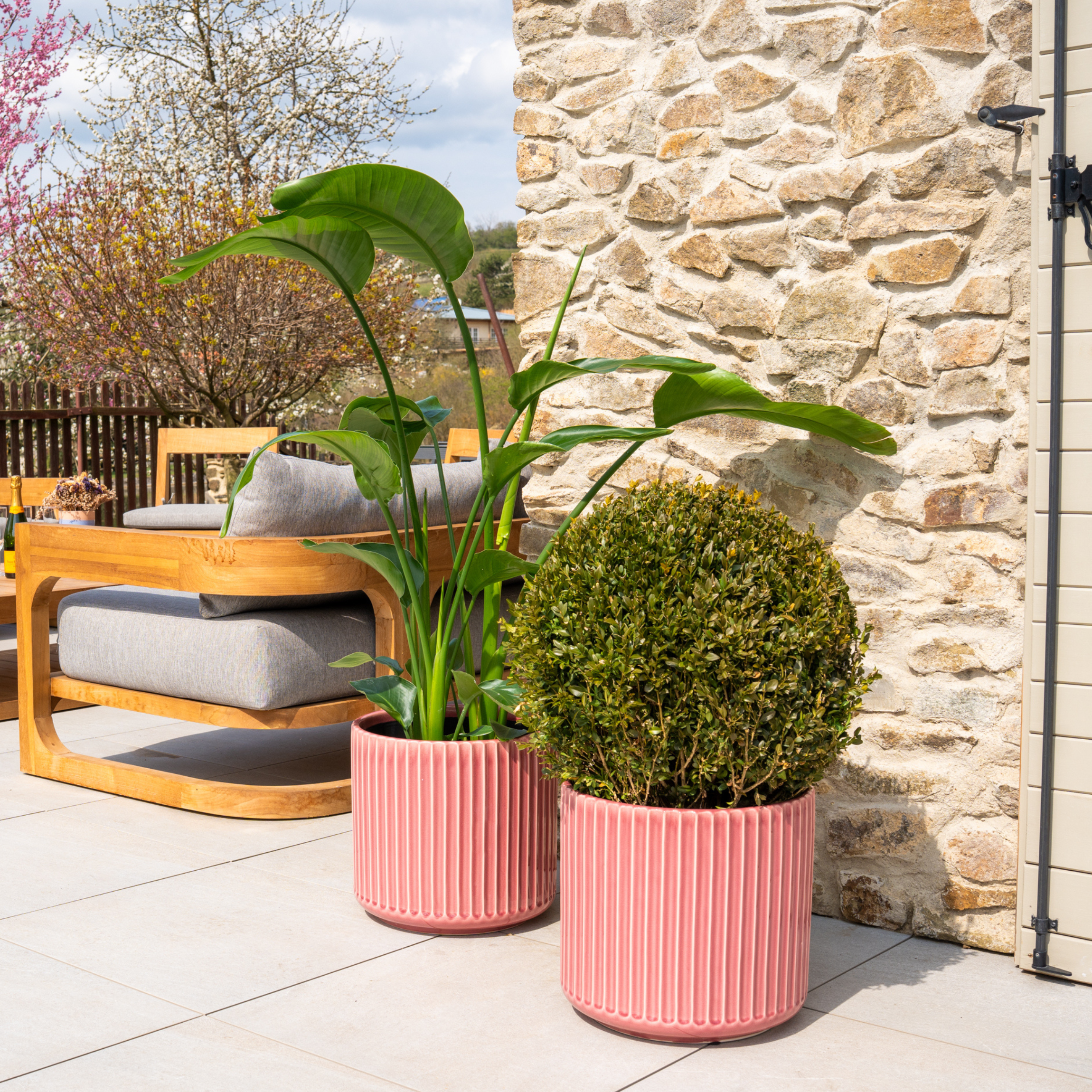 Keramický květináč London - Růžový